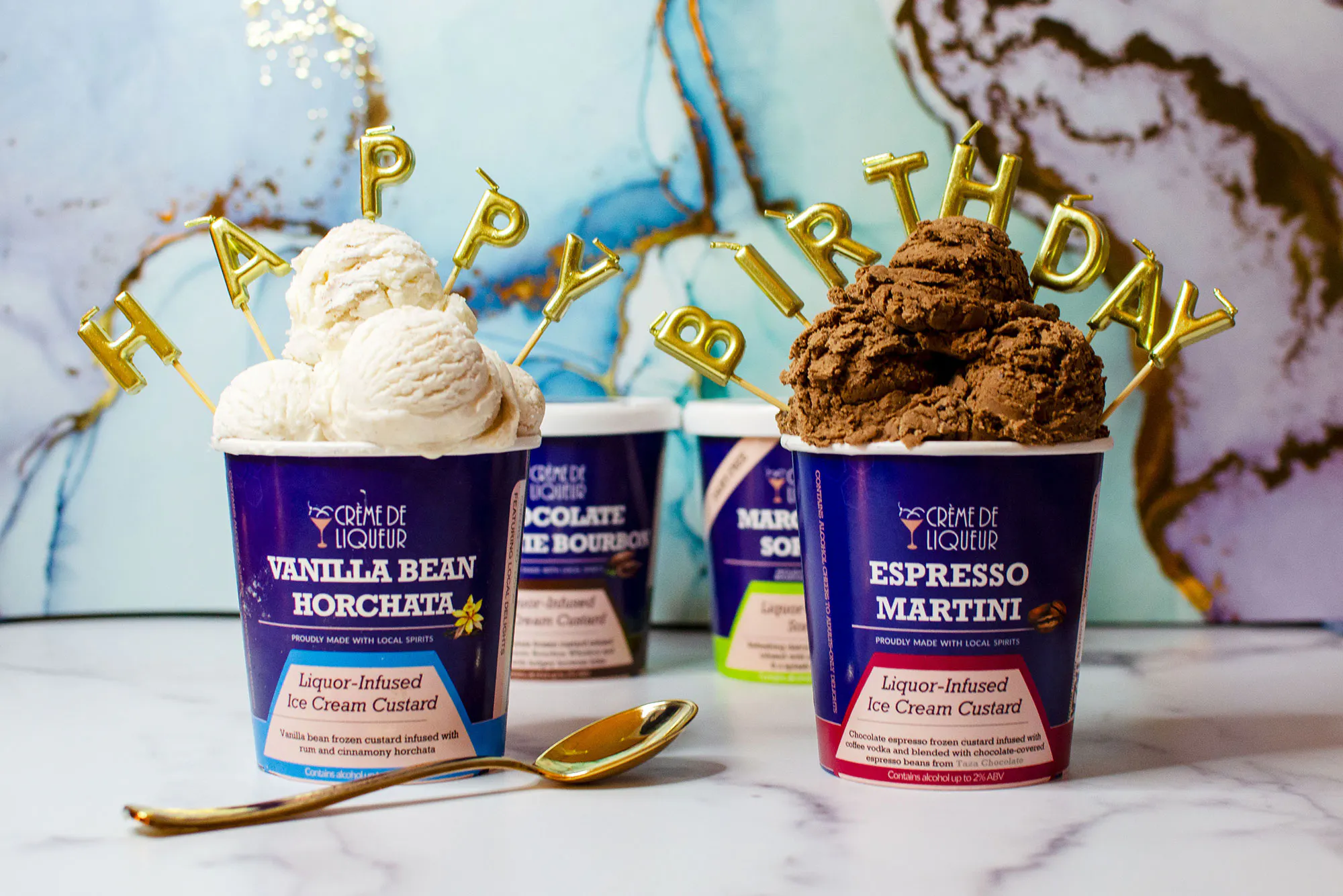 Boozy Frozen Custard Birthday Collection - 5 Pints by Crème de Liqueur - Alternate image 3