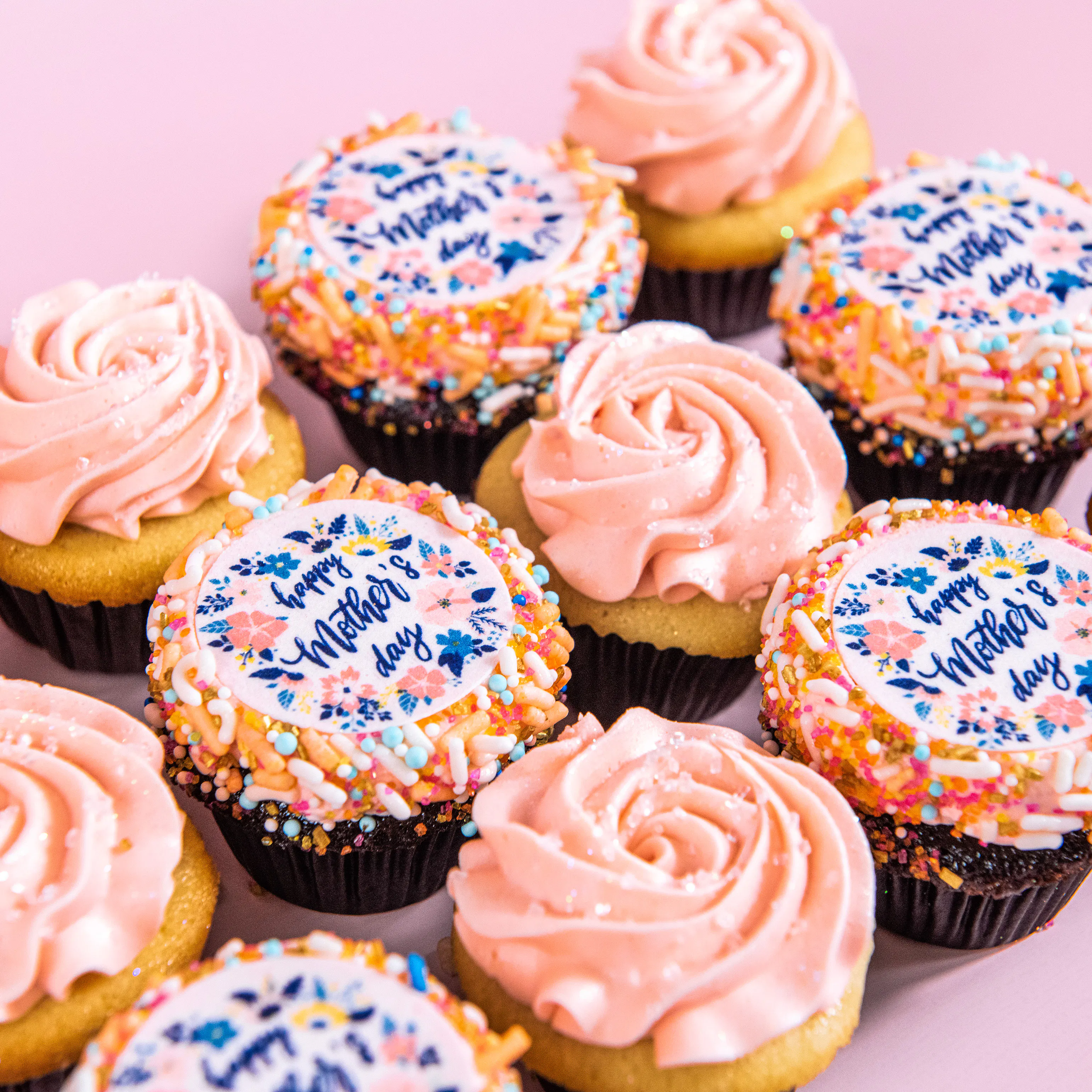 Mother's Day Mini Cupcakes - 12 Pack by Trophy Cupcakes