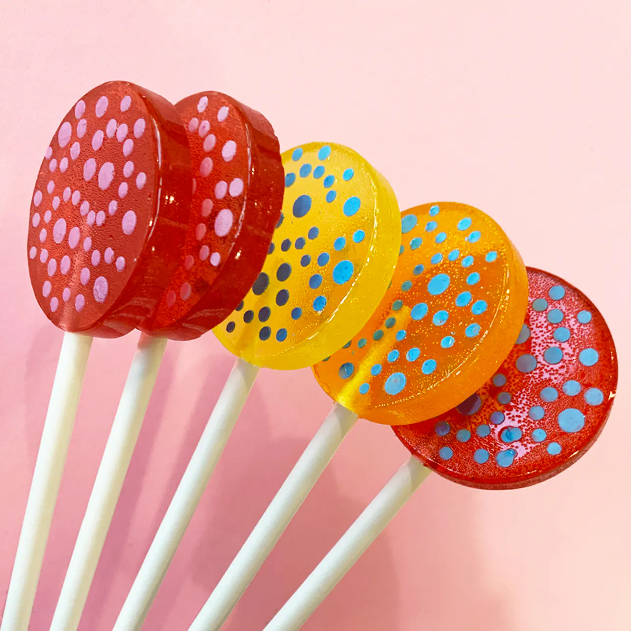Assorted Fruity Variety Lollipop Mix with Candied Frosting and Lollipop Holder- 20 Pack by Popette of Pendulum - Alternate image 2