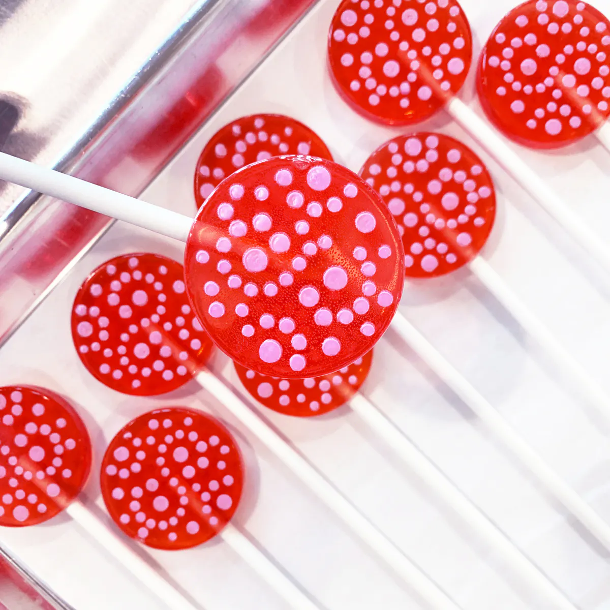 Strawberry Wild Fruit Lollipops with Candied Fruit Flavored Frosting - 10 Pack by Popette of Pendulum - Alternate image 2