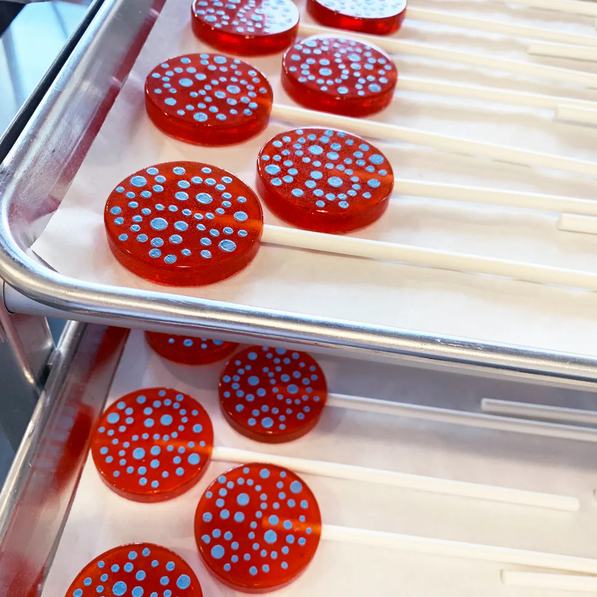 Raspberry Wild Fruit Lollipops with Candied Fruit Flavored Frosting - 10 Pack by Popette of Pendulum - Alternate image 3