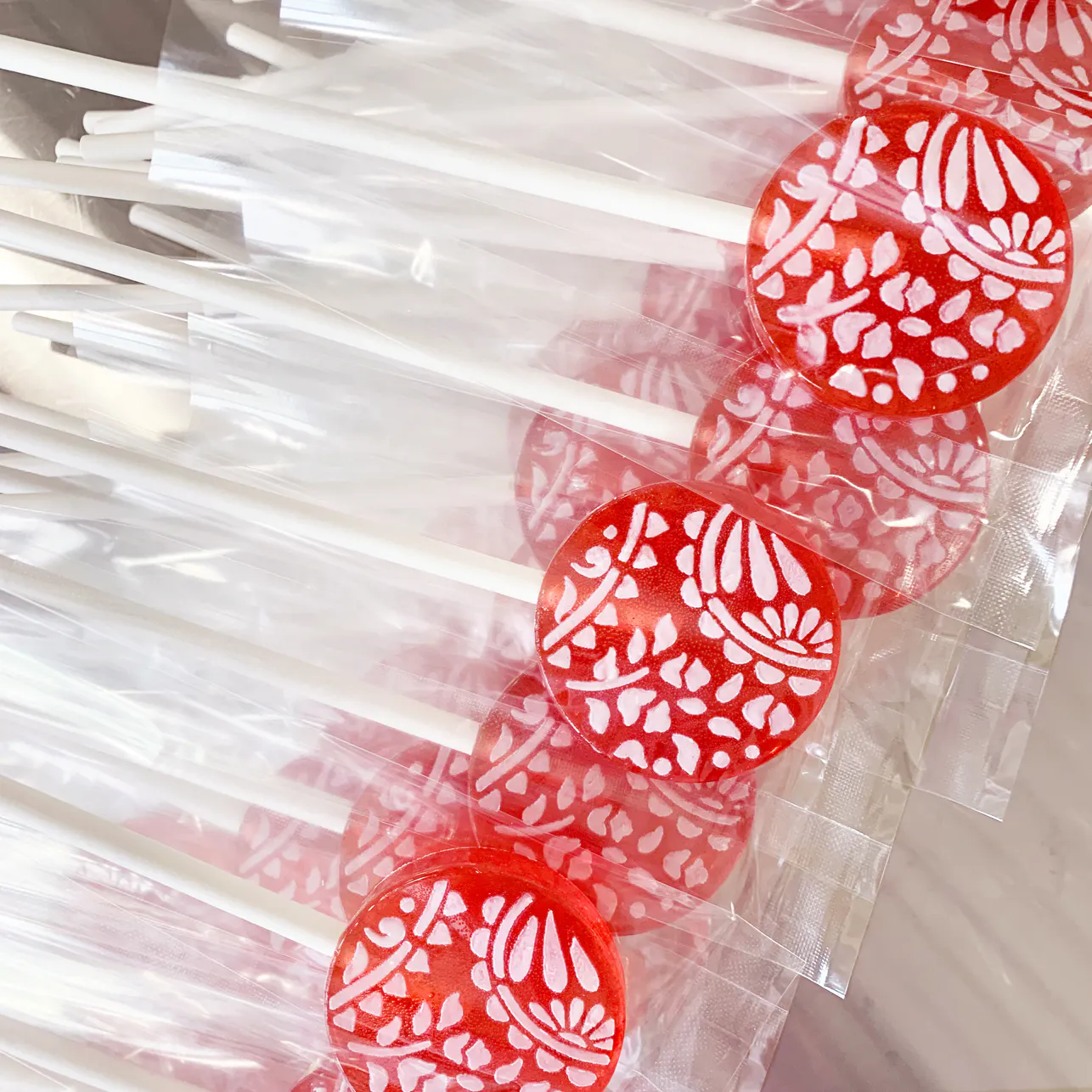 Strawberry Cream Fruity Lollipops with Candied Vanilla Frosting - 10 Pack by Popette of Pendulum - Alternate image 3