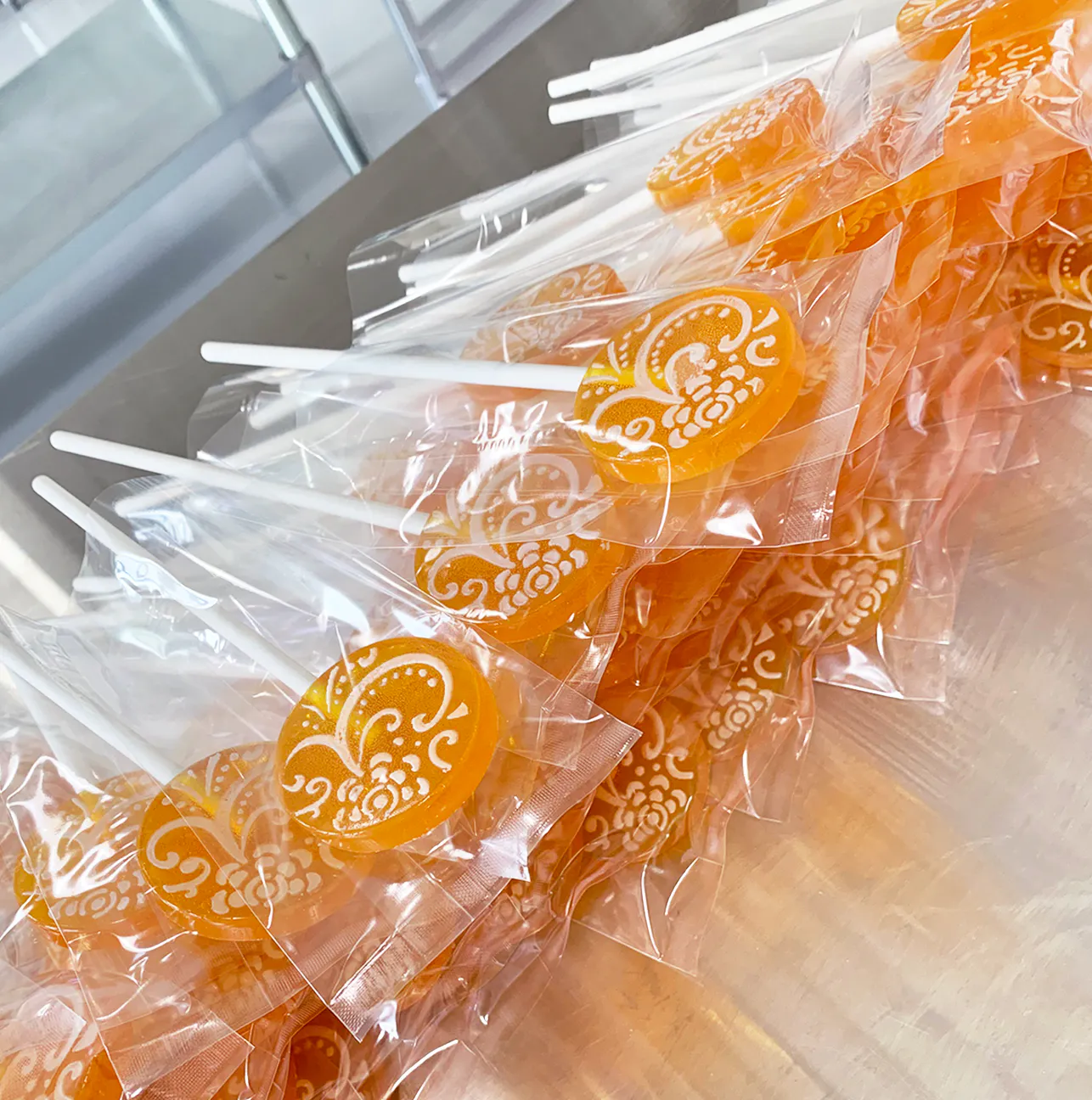 Mango Fruit Cream Lollipops with Candied Vanilla Frosting - 10 Pack by Popette of Pendulum - Alternate image 3