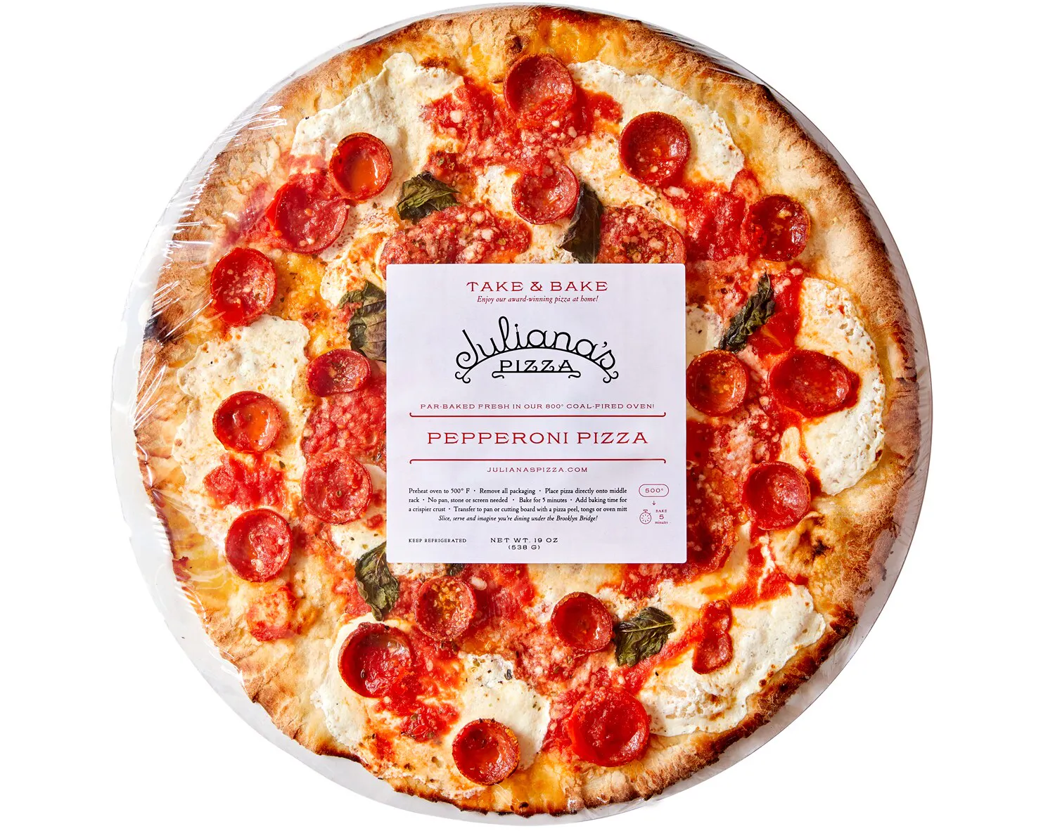 Pepperoni Pizza - 2 Pack by Juliana's Pizza - Alternate image 1