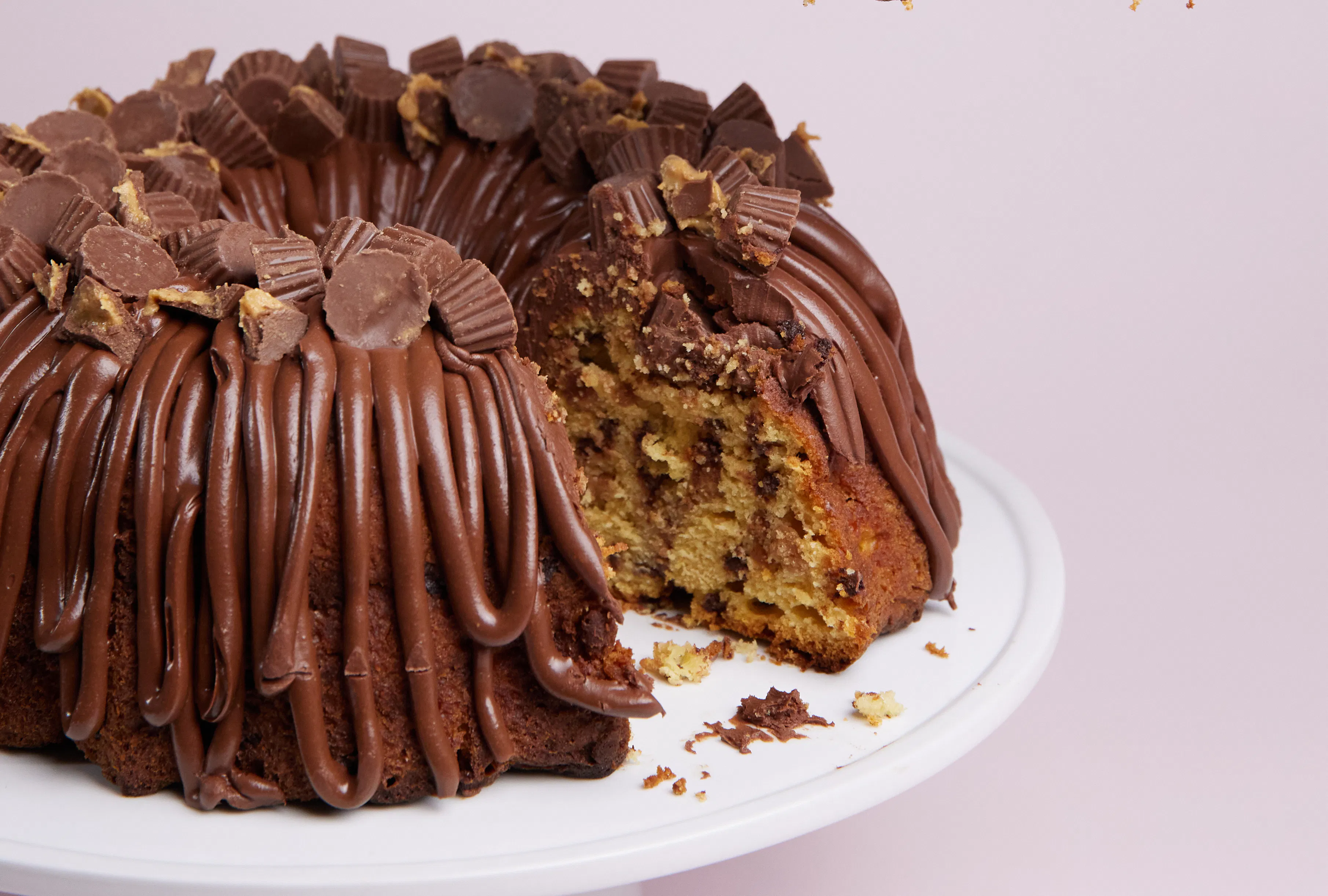 Reese’s® Peanut Butter Chocolate Chip Bundt Cake by Mo's Bundt Cakes