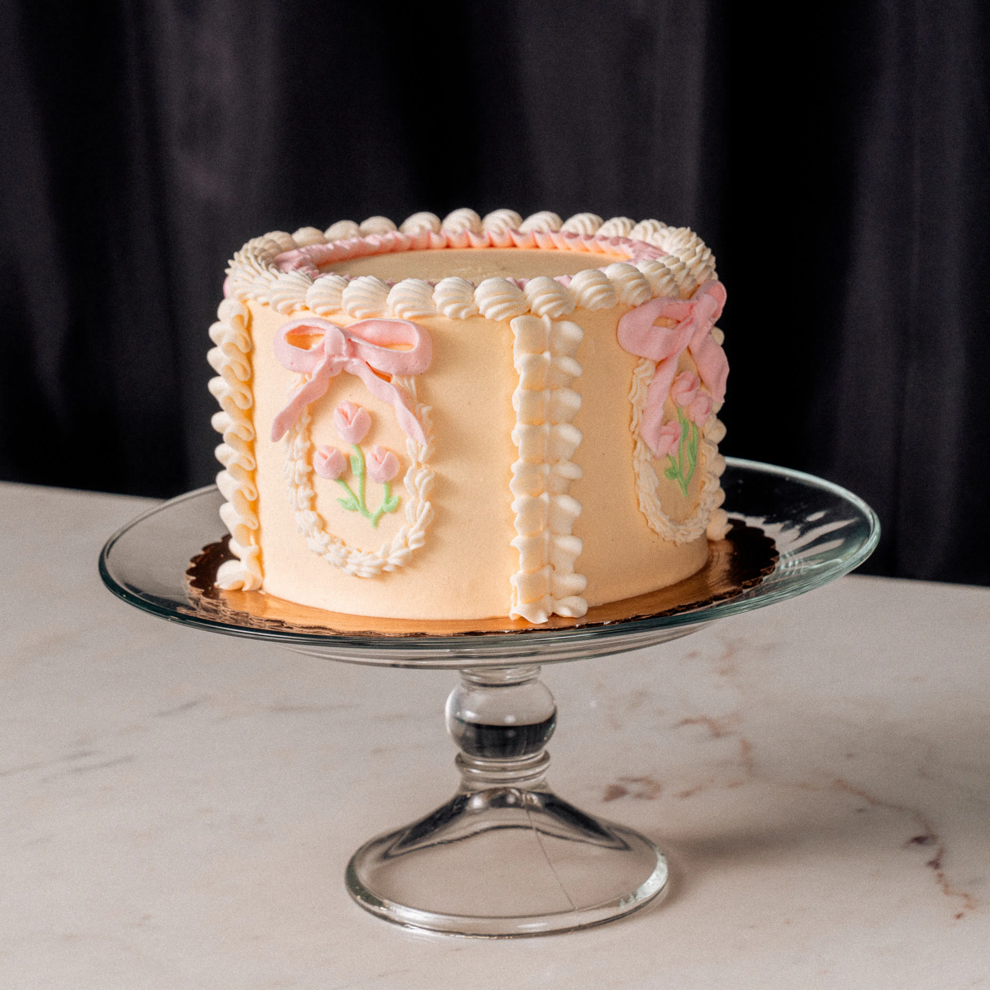 Mother's Day "Sweet Affection" Lemon Sponge Cake - 8" by The Goddess and Grocer - Alternate image 1