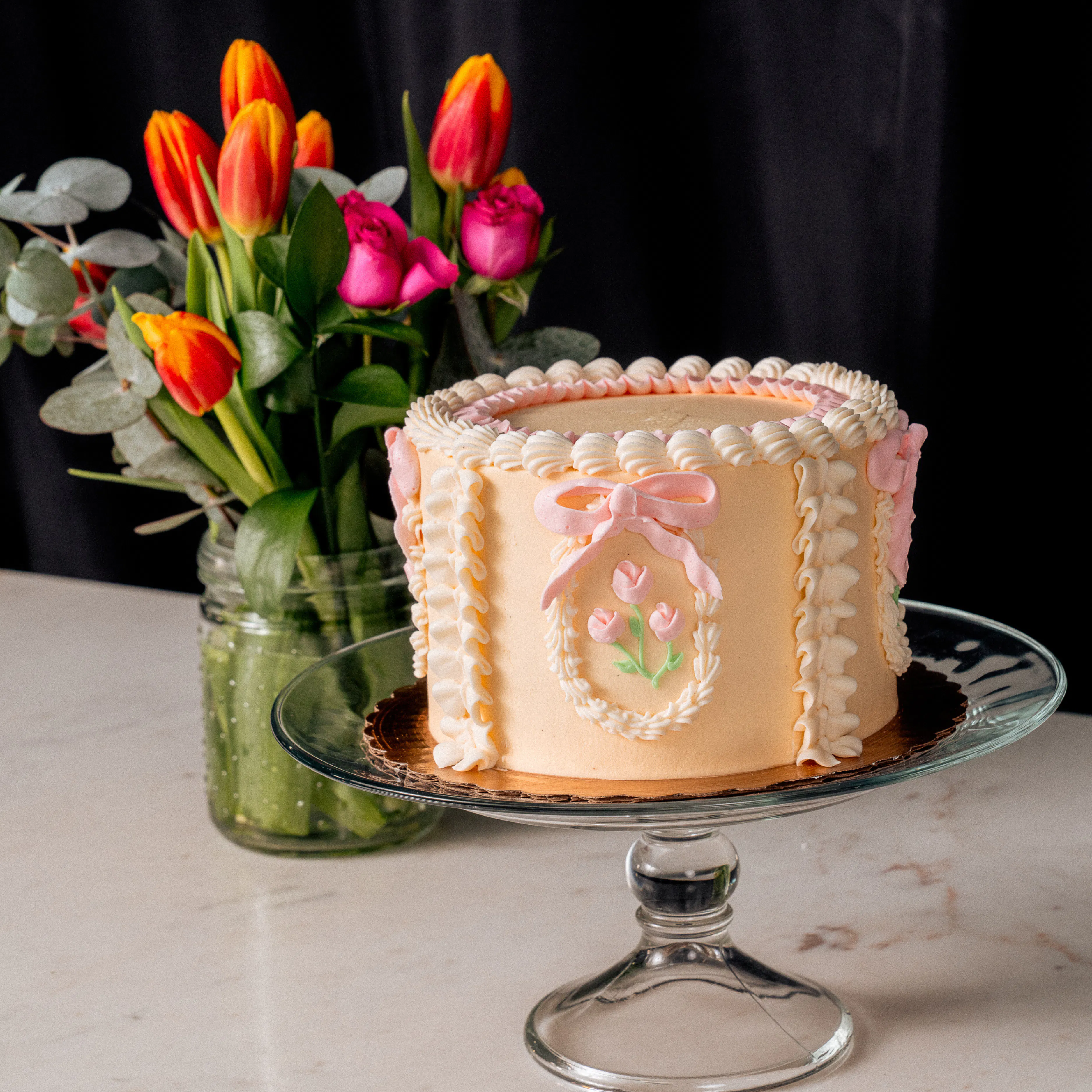 Mother's Day "Sweet Affection" Lemon Sponge Cake - 8" by The Goddess and Grocer