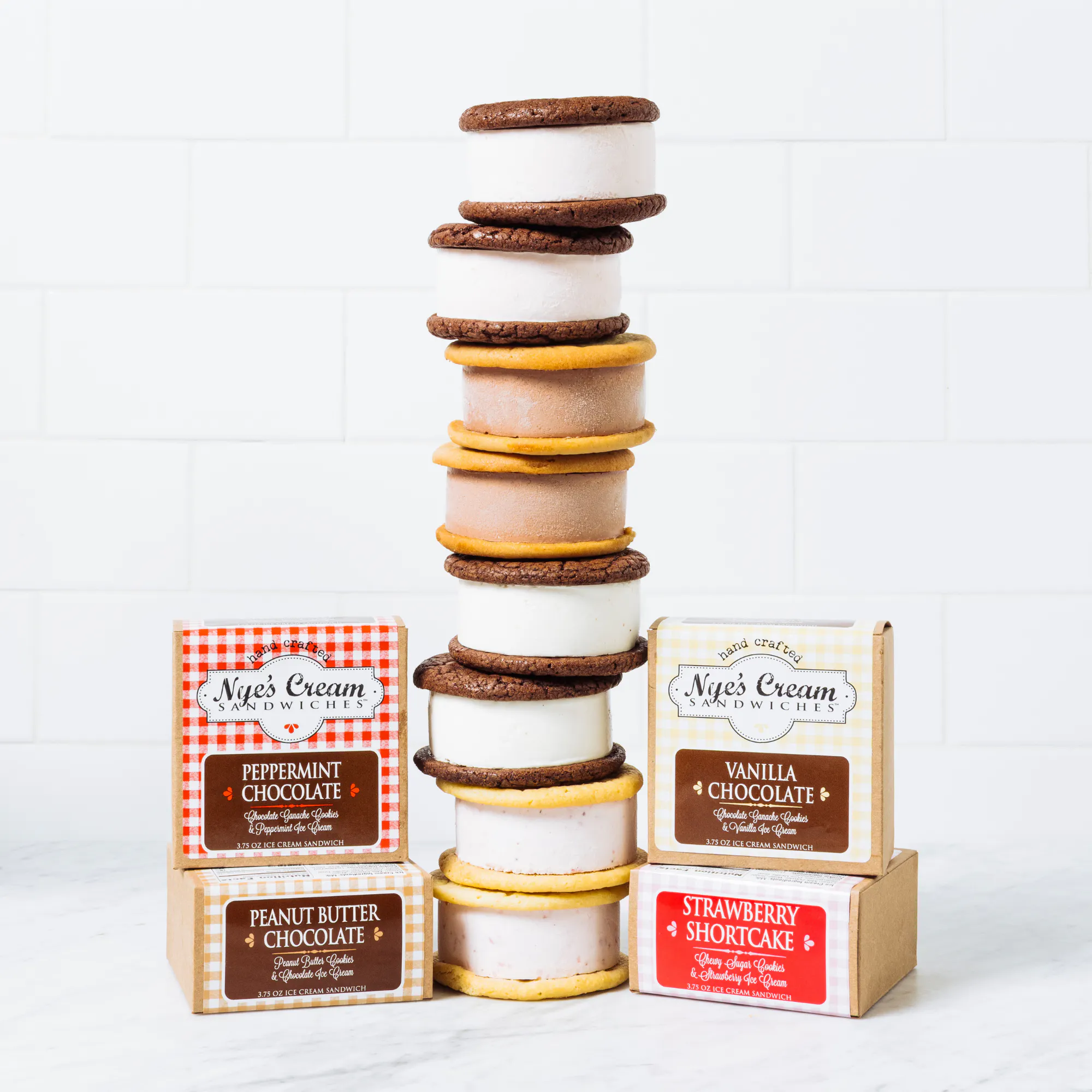 Classic Flavors Ice Cream Sandwich - 8 Pack by Nye's Cream Sandwiches