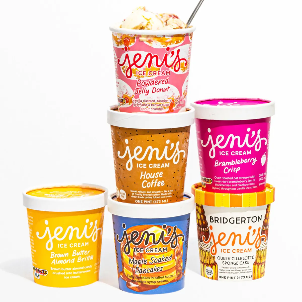 "Breakfast in Bed" Ice Cream Collection - 6 Pints by Jeni's Splendid Ice Creams