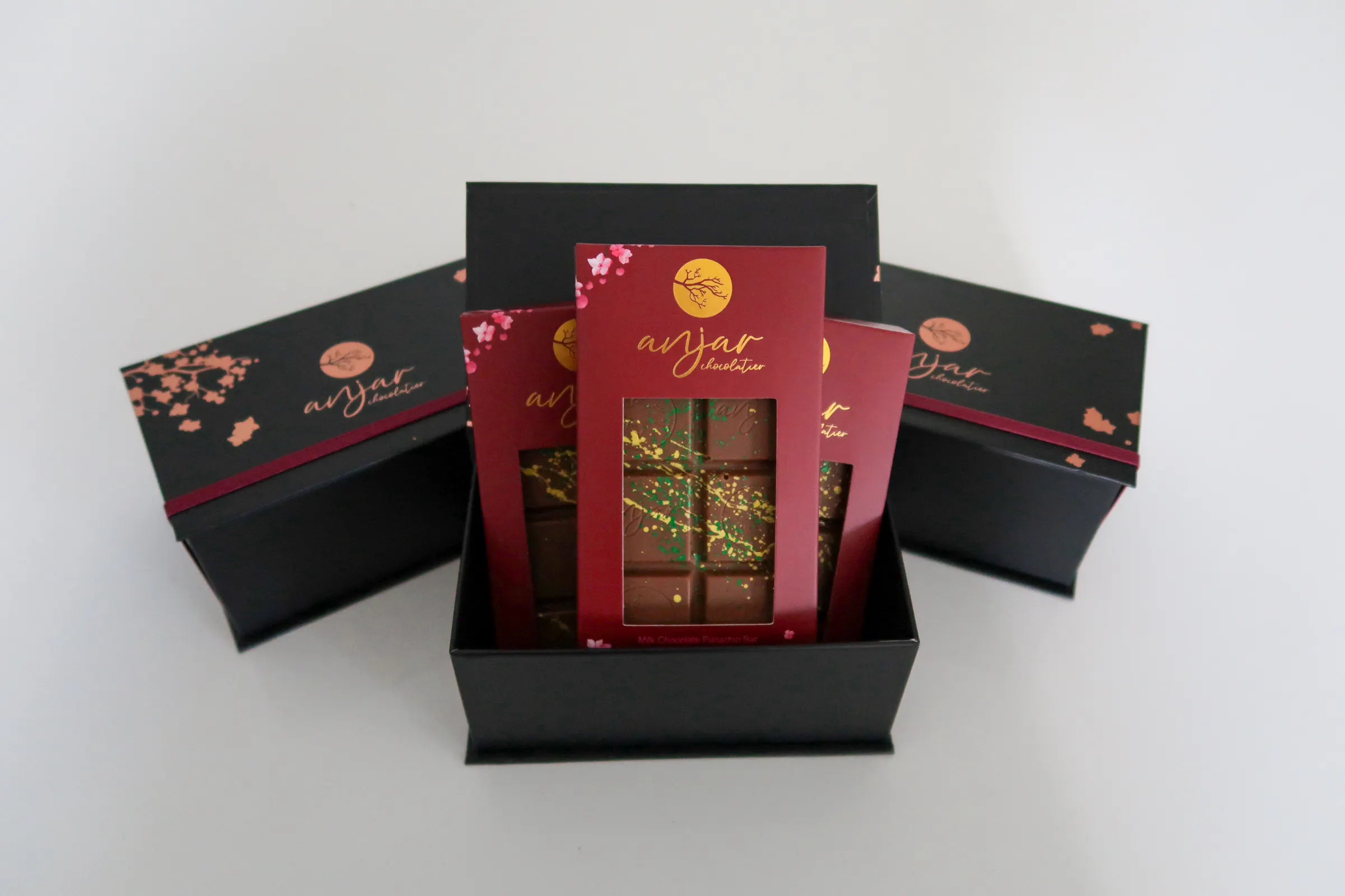 Signature Anjar Black Chocolate Bar Trio by Anjar Chocolatier
