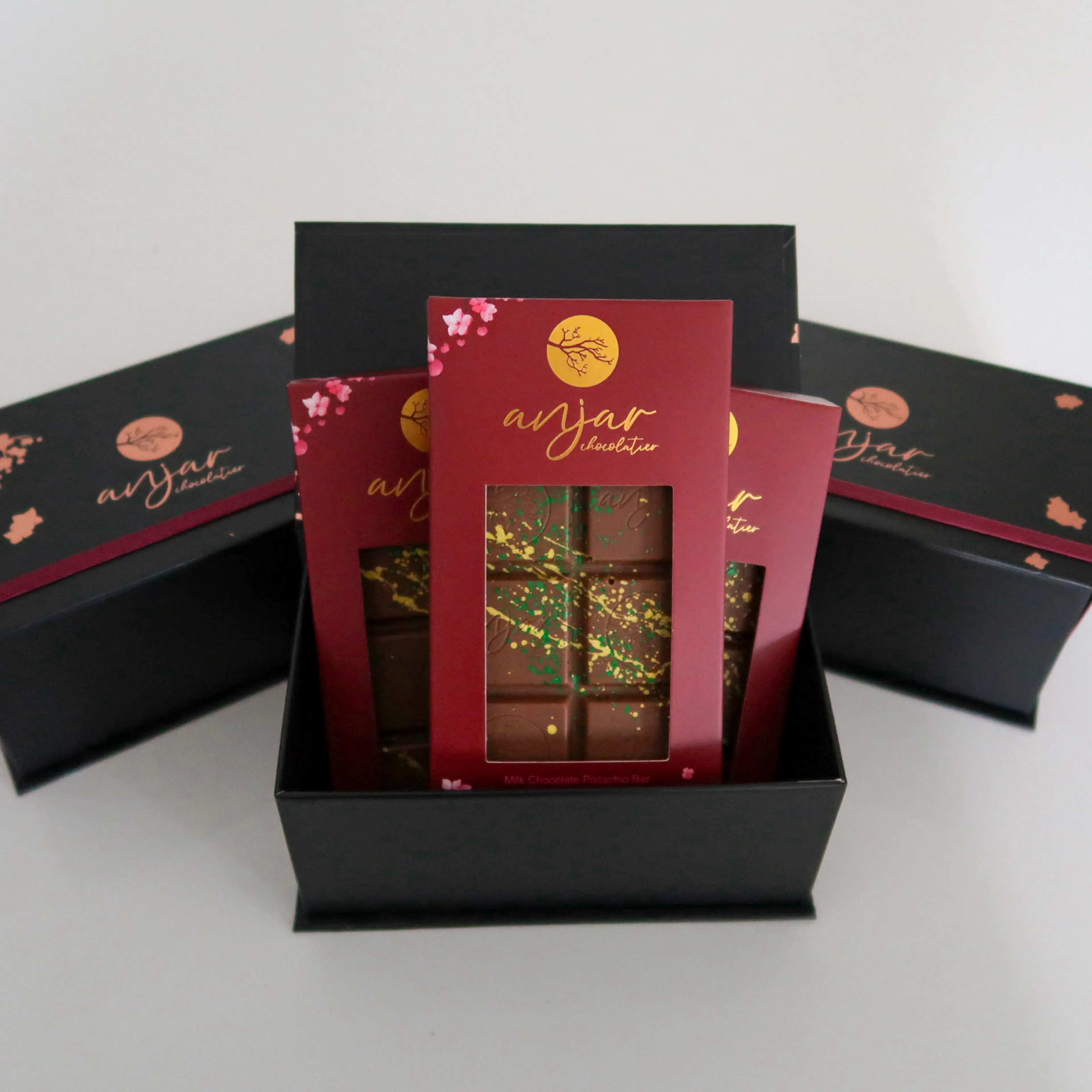 Signature Anjar Black Chocolate Bar Trio by Anjar Chocolatier