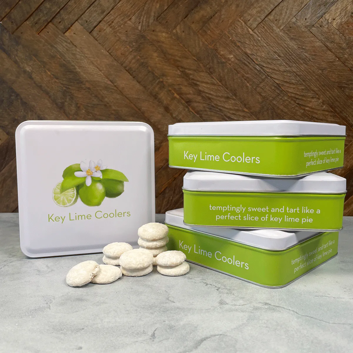 6 oz. Tin - Key Lime Coolers by Byrd Cookie Co. | Goldbelly