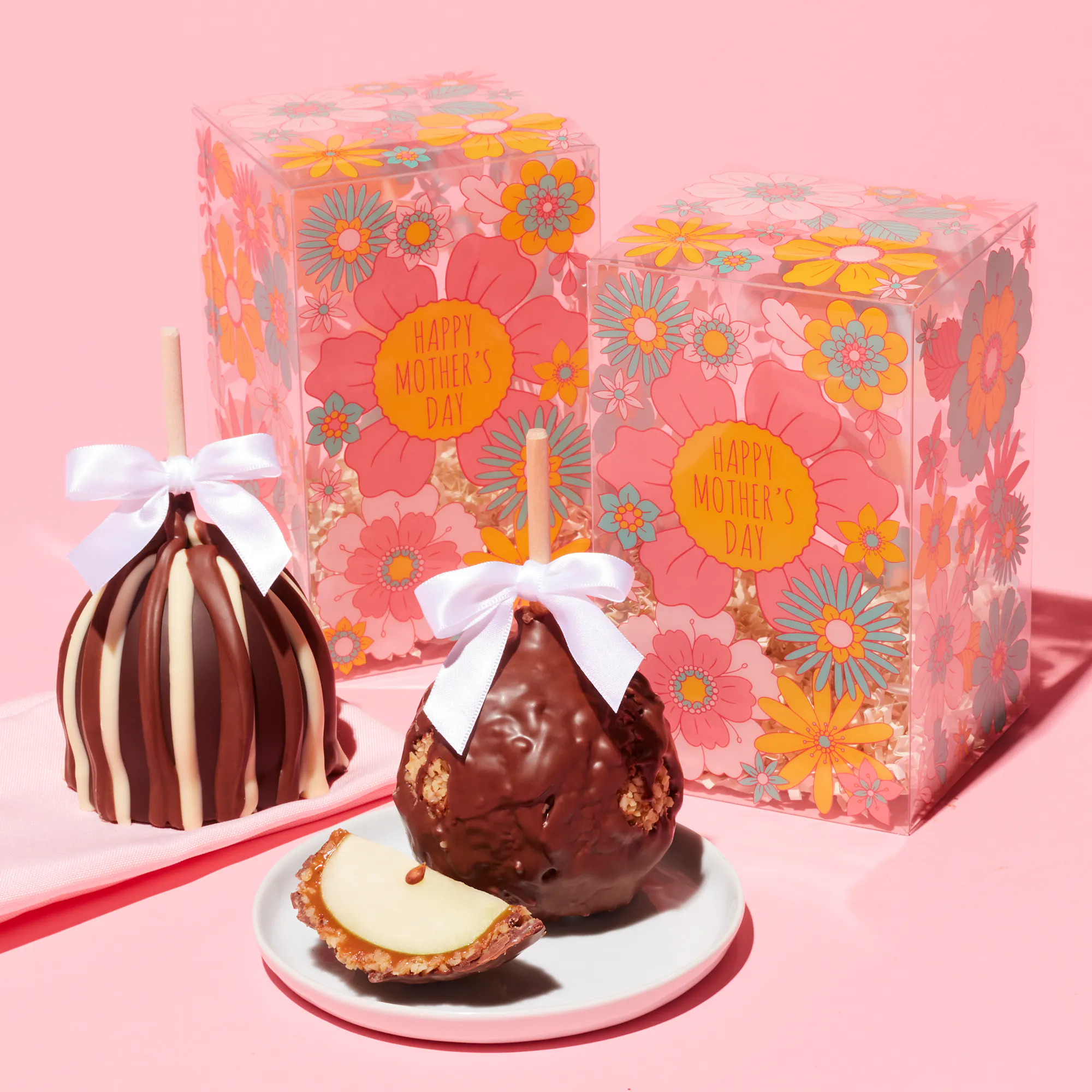 Mother's Day Caramel Apple Gift Set - 3 Pack by Mrs. Prindables