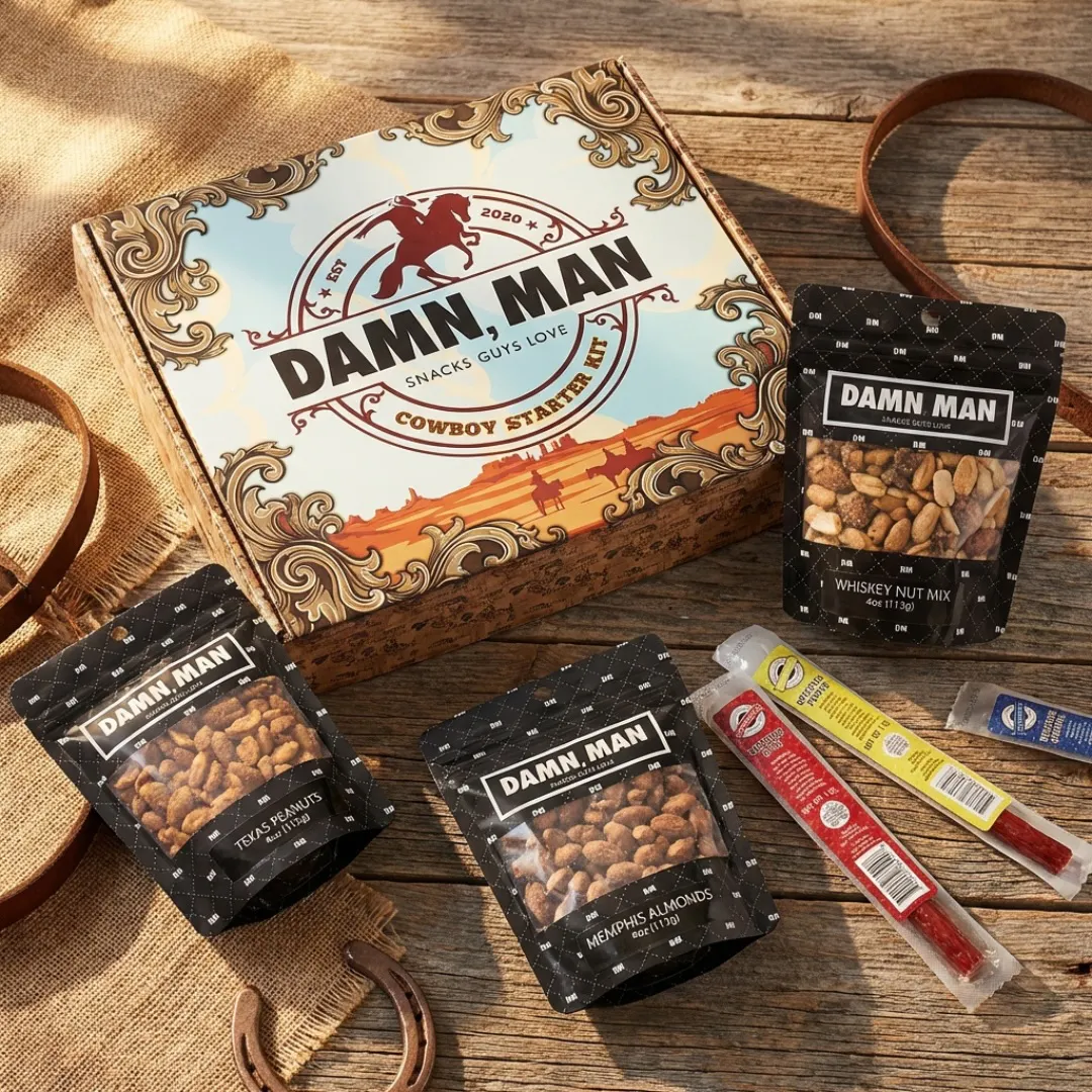 Damn Man "Cowboy Starter Kit" Nuts & Beef Box by Sugar Plum - Alternate image 1
