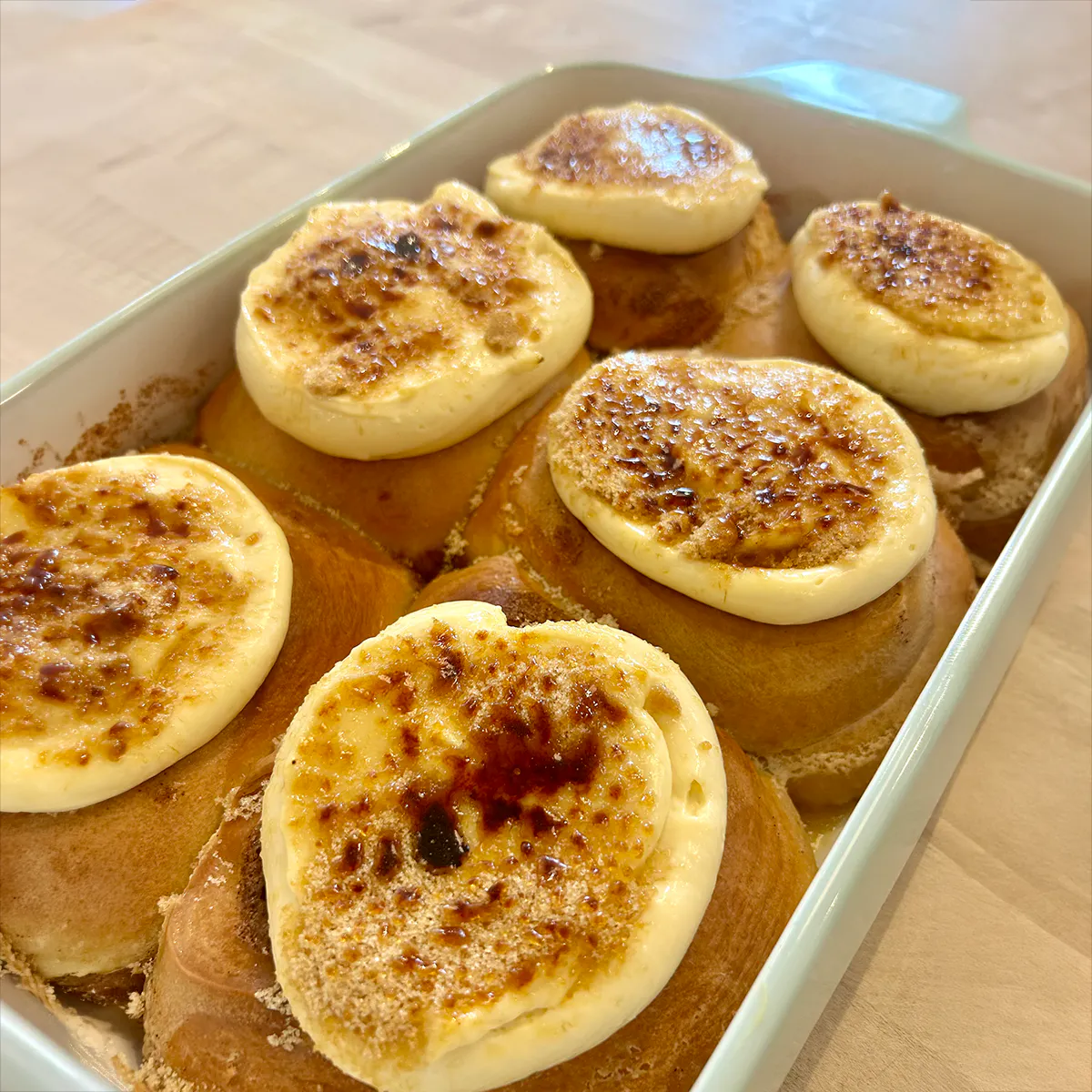 Zakarian Sisters' Creme Brulée Cinnamon Rolls by Chef Geoffrey Zakarian