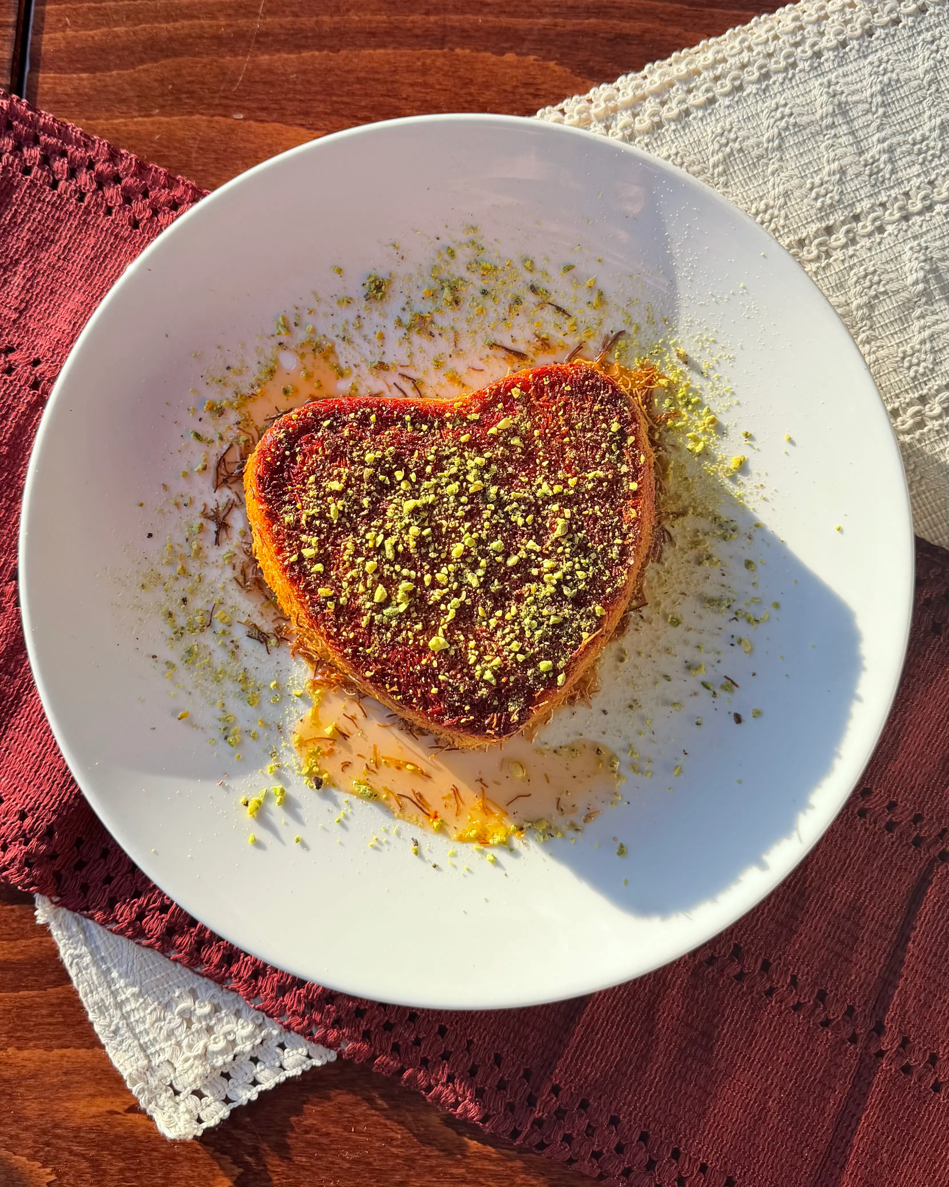 Mother's Day Sweet Cheese "Knafeh" Heart-Shaped Pastry by Tanoreen