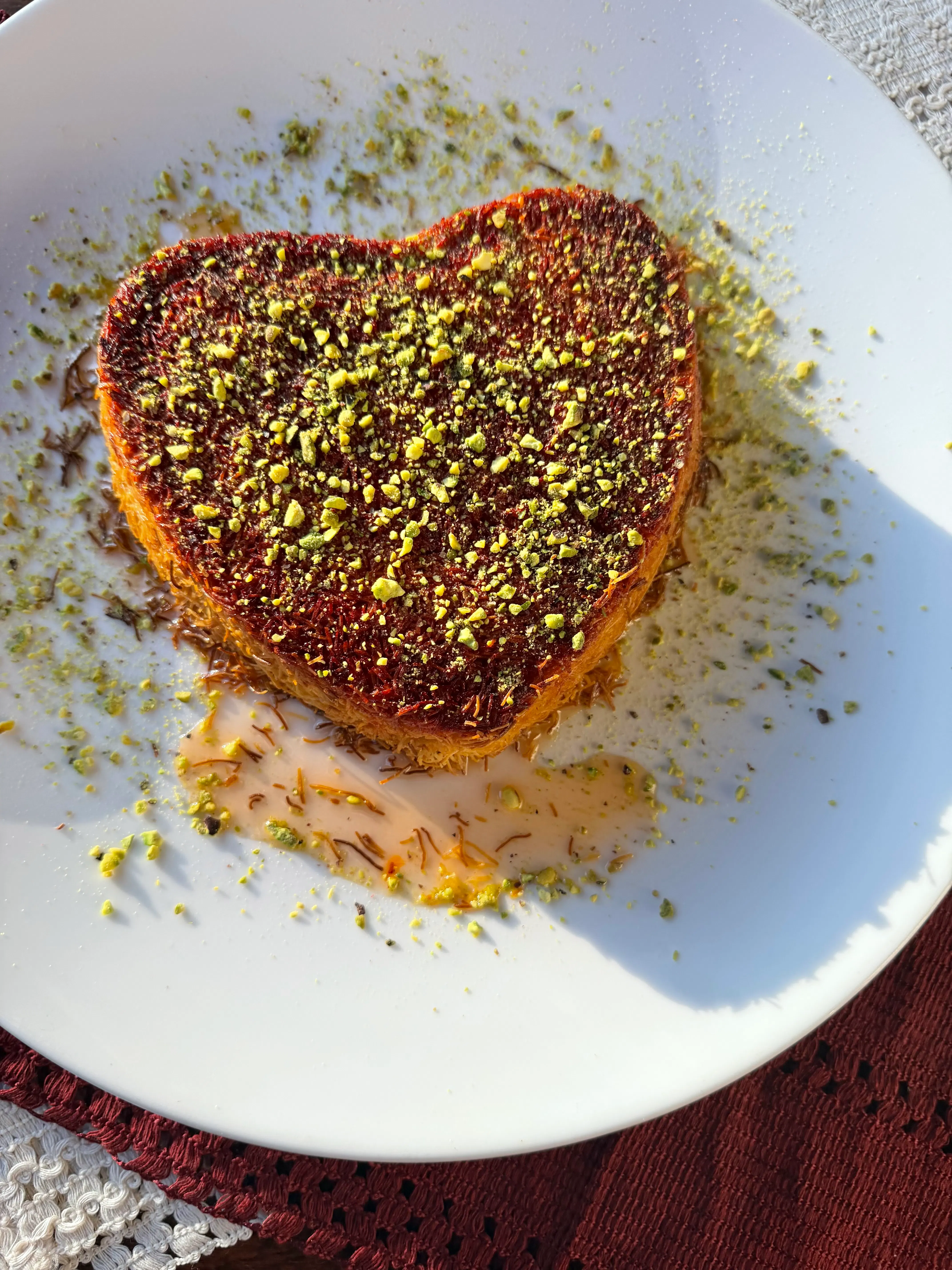 Mother's Day Sweet Cheese "Knafeh" Heart-Shaped Pastry by Tanoreen - Alternate image 1