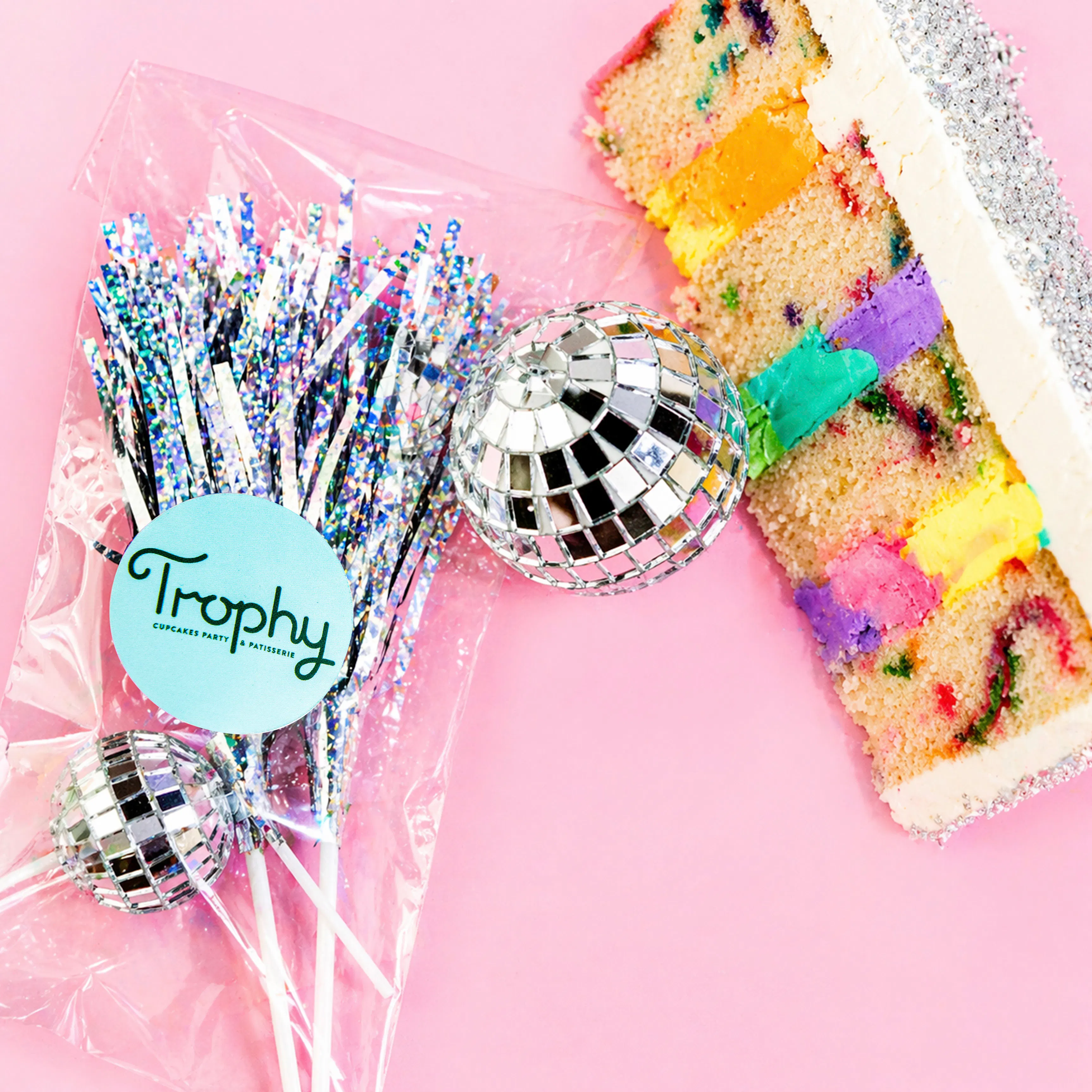 Pride Disco Dream Yumfetti Cake by Trophy Cupcakes - Alternate image 2