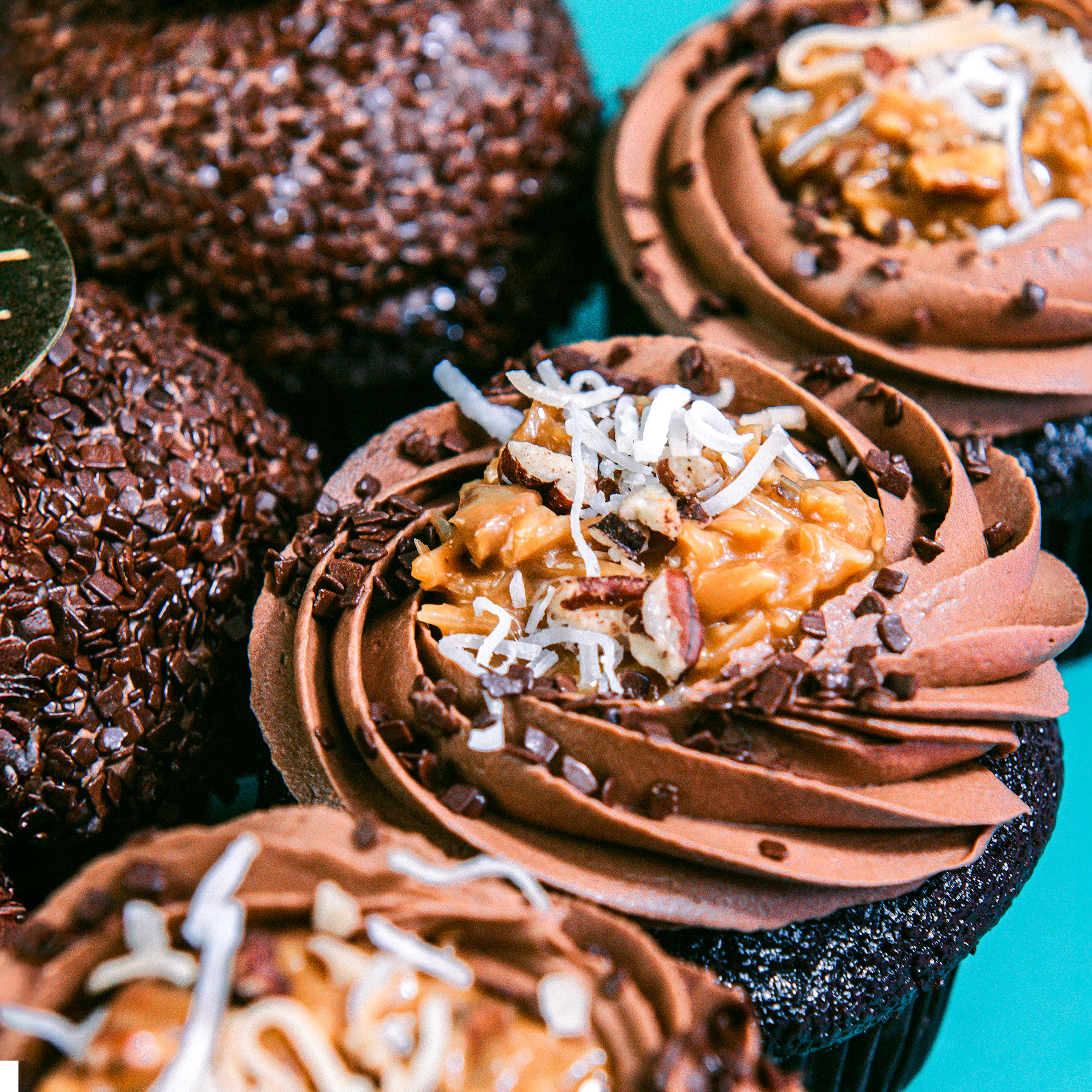 "Happy Father's Day" German Chocolate Dream Cupcakes - 12 Pack by Trophy Cupcakes - Alternate image 3