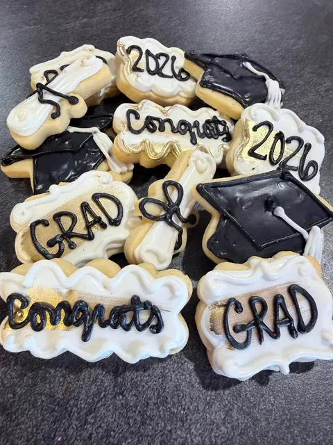 Graduation Decorated Sugar Cookies by Crows Custom Cookie Co.