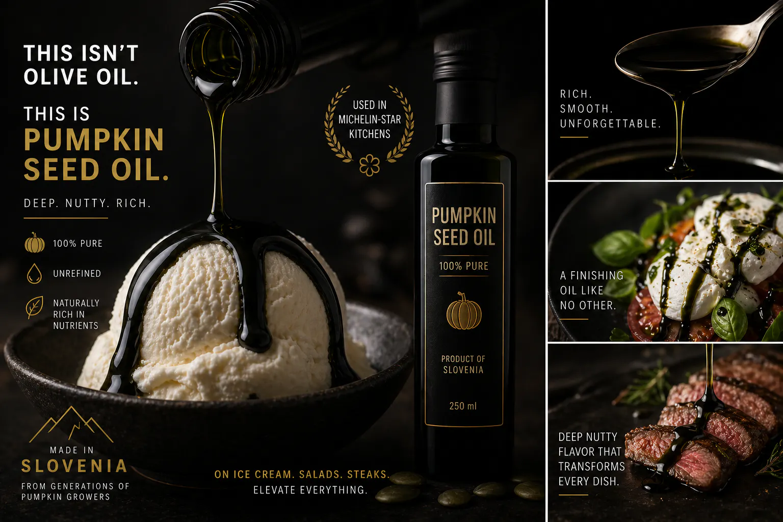 Premium Slovenian Pumpkin Seed Oil by Dragon Well - Alternate image 1