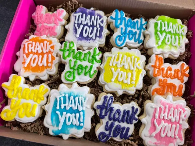 "Thank You" Sugar Cookies by Crows Custom Cookie Co.