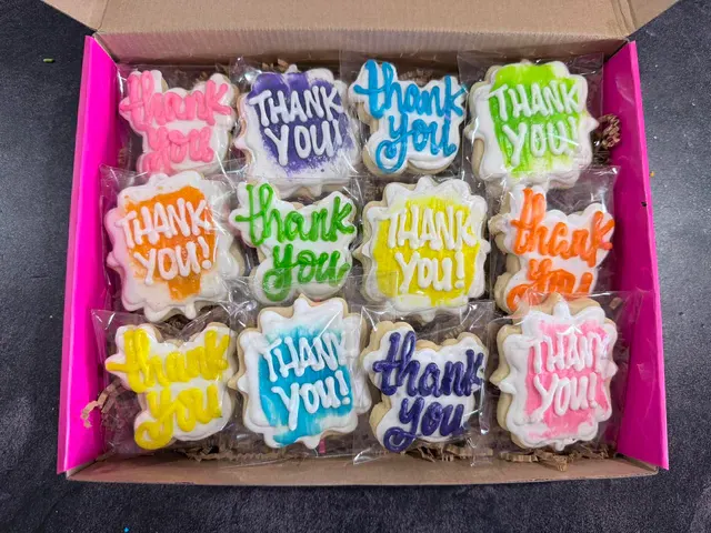 "Thank You" Sugar Cookies by Crows Custom Cookie Co. - Alternate image 2