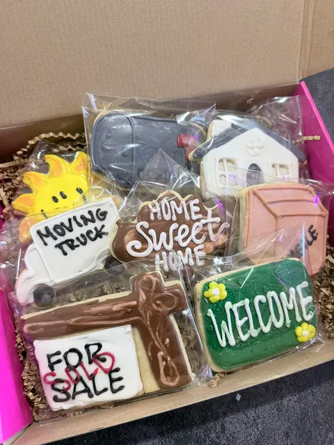 "New House" Decorated Sugar Cookie Gift Box by Crows Custom Cookie Co. - Alternate image 2