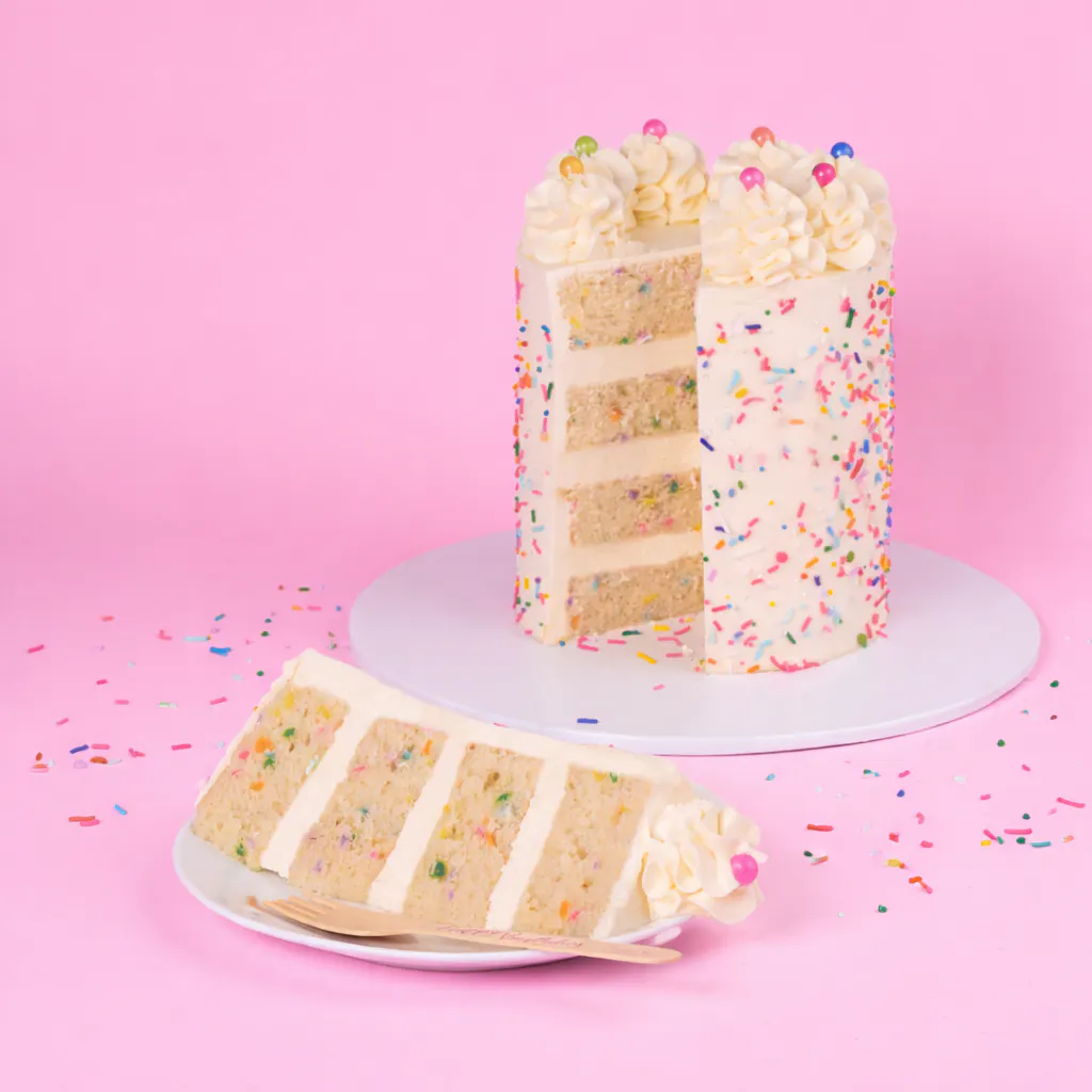 Vanilla Confetti Celebration Cake by Sweet E's Bake Shop