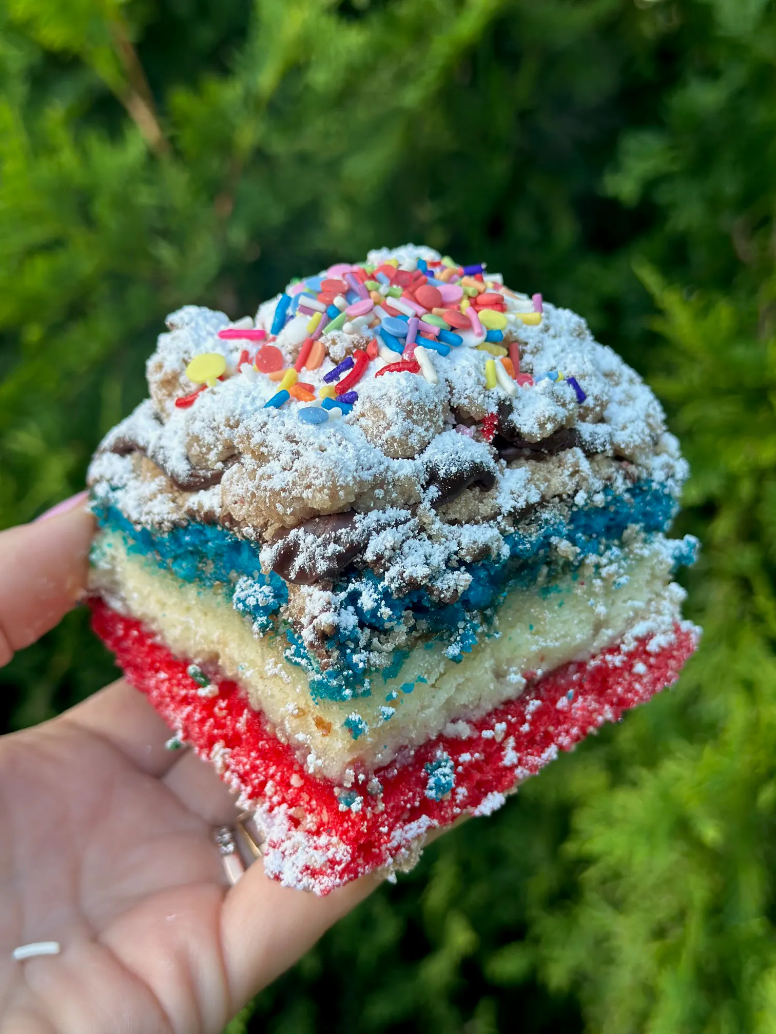 Red, White & Blue Rainbow Cookie Crumb Cake by Comfortland - Alternate image 1