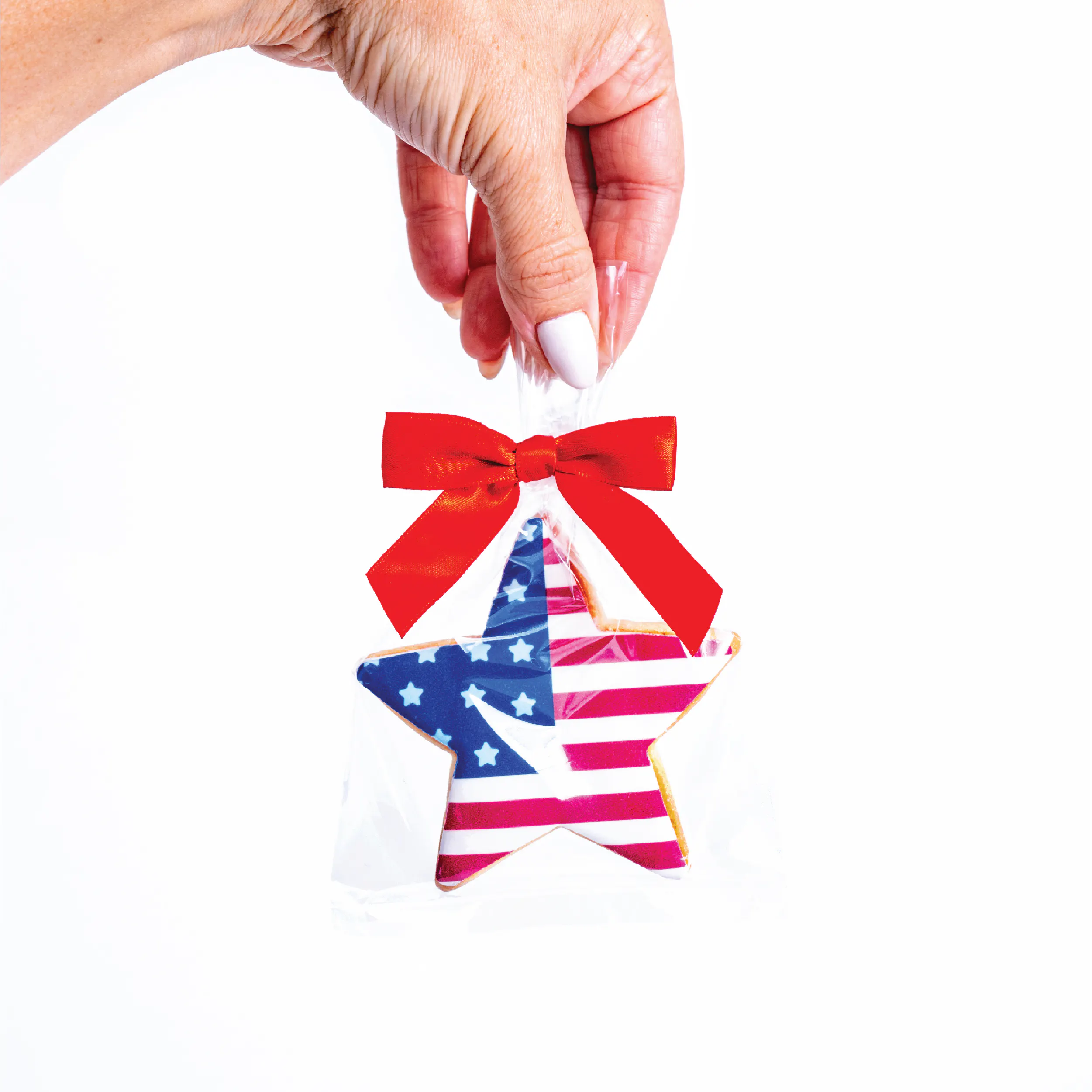 July 4th Flag Star Shortbread Cookies - 6 Pack by Sweet E's Bake Shop - Alternate image 2