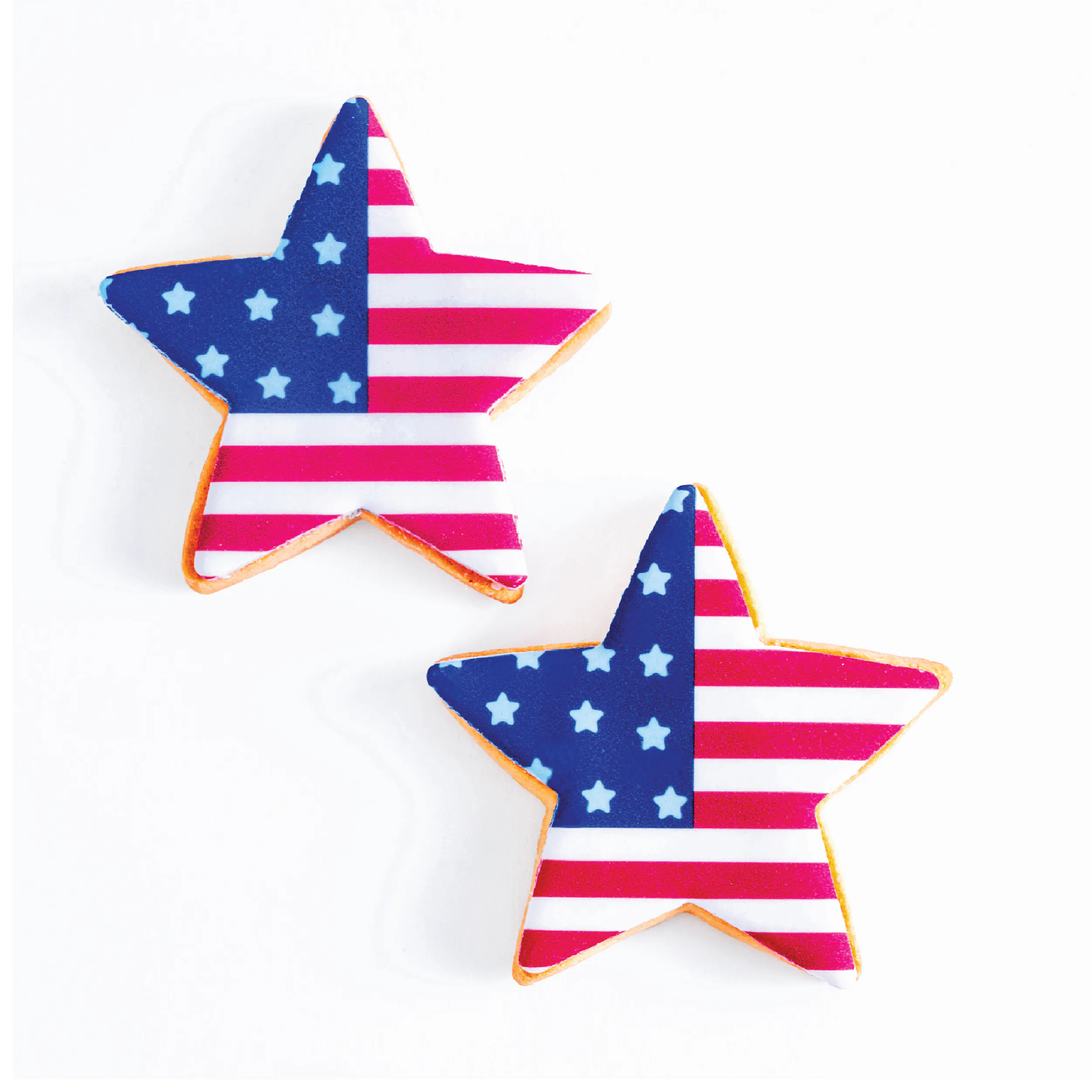 July 4th Flag Star Shortbread Cookies - 6 Pack by Sweet E's Bake Shop - Alternate image 1