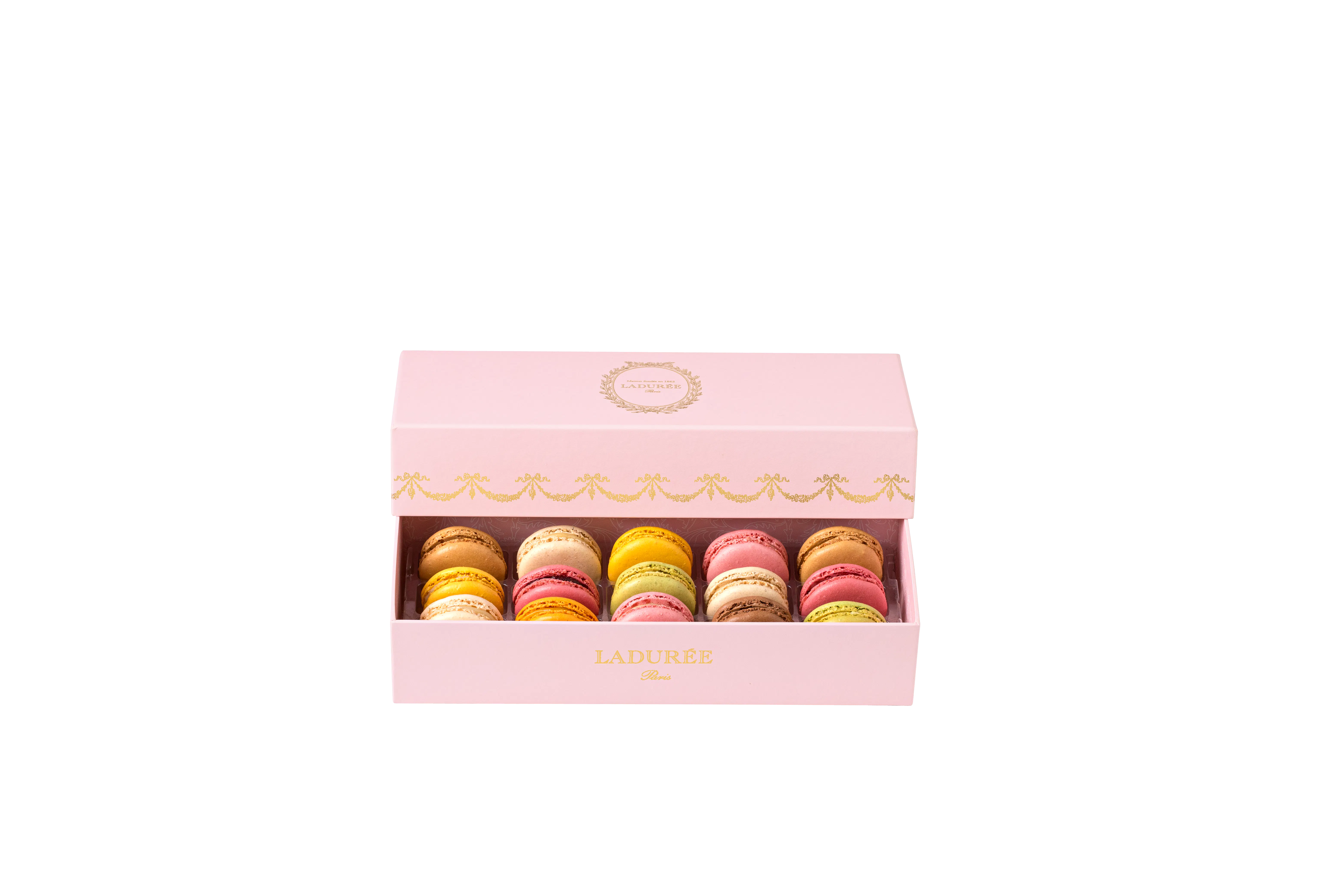 Macarons + Candied Lemon Chocolate Gift Box by Ladurée Paris