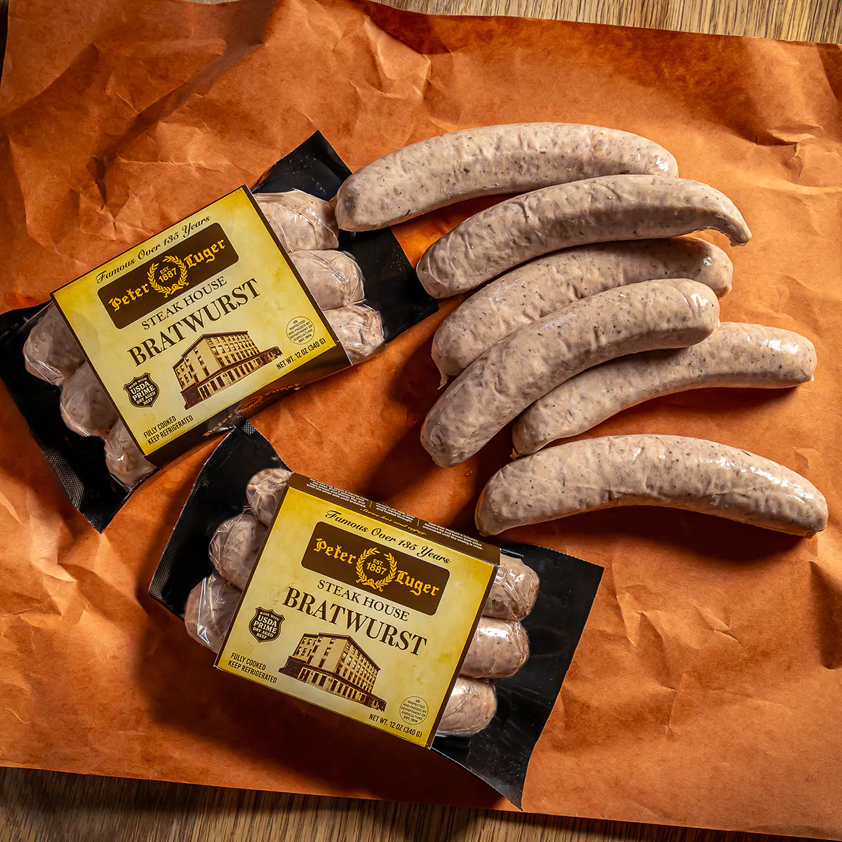 Peter Luger USDA Prime Dry-Aged Bratwurst - 12 Pack by Peter Luger Steak House