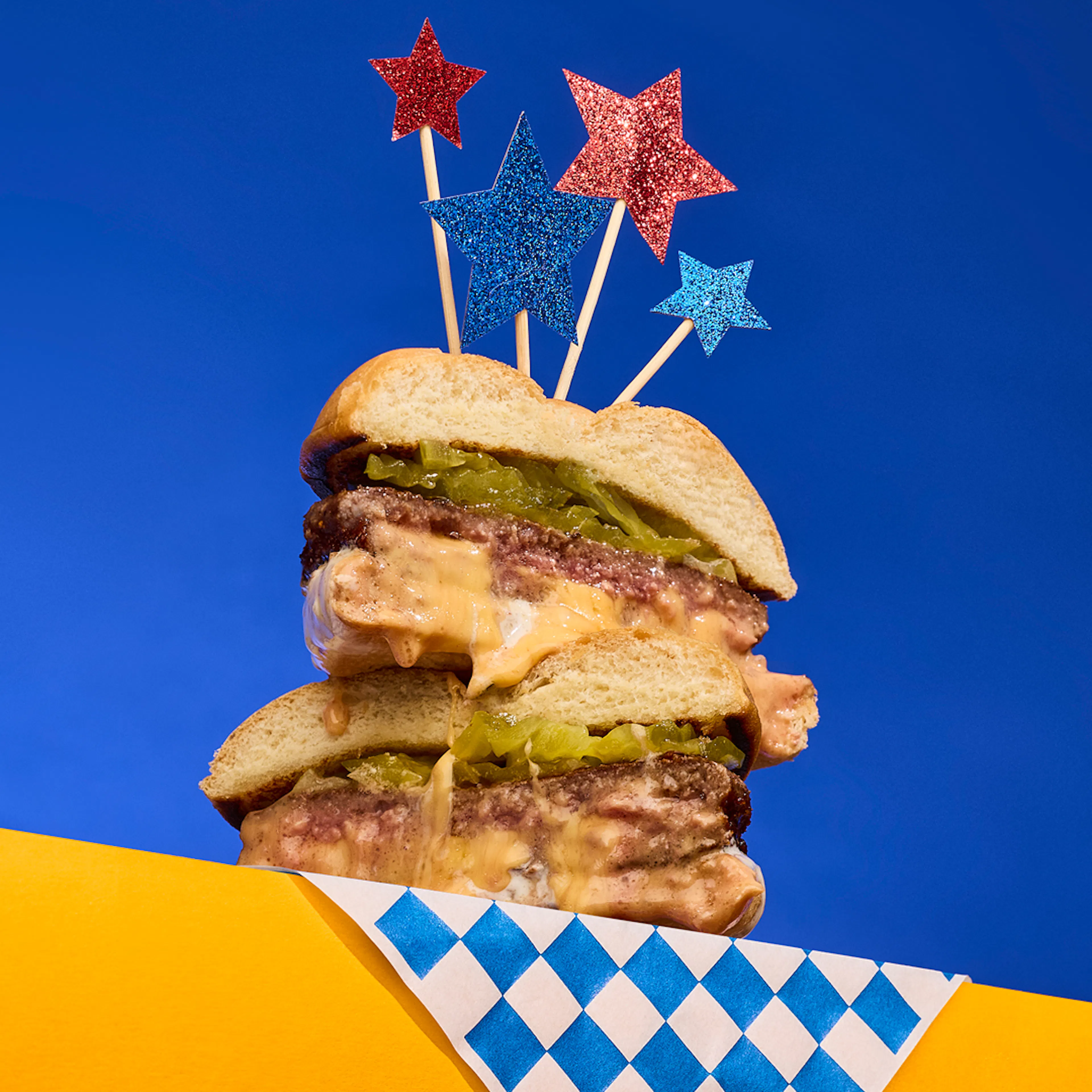 Classic Juicy Lucy Burgers + Sweet Potato Puffs - 4 Pack by 5-8 Club