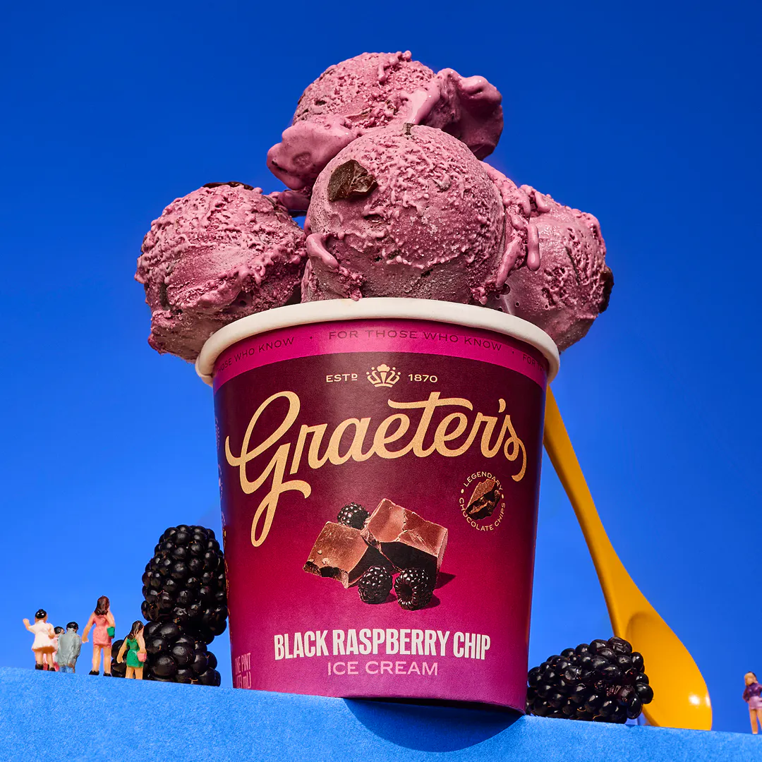 Black Raspberry Chocolate Chip Ice Cream - 6 Pints by Graeter's Ice Cream