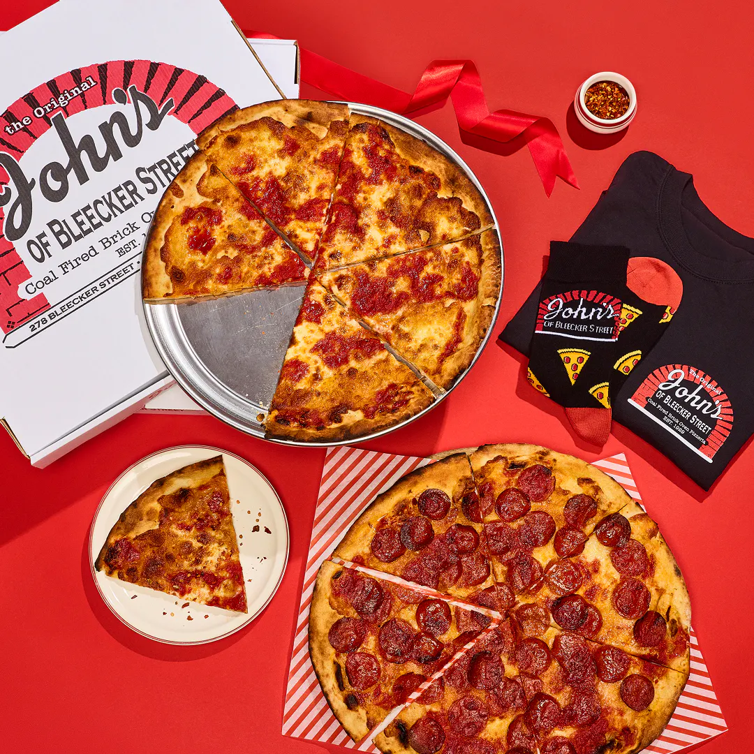 New York-Style Pizza + Merch Gift Set by John's of Bleecker Street