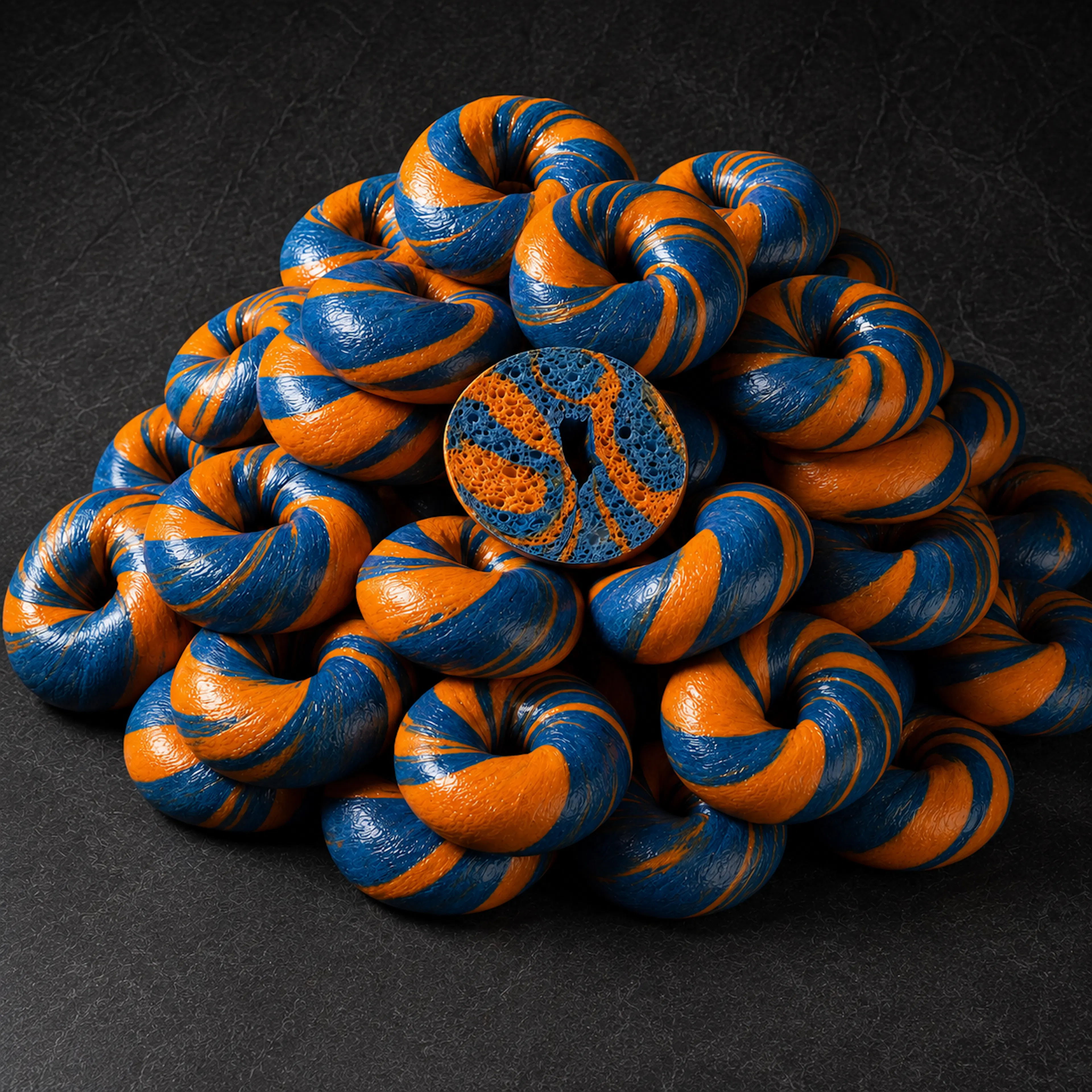 Blue & Orange Bagel Dozen by The Bagel Nook