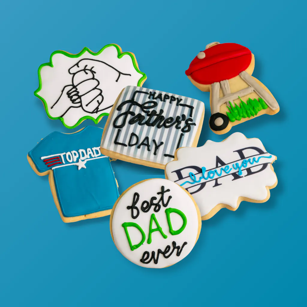 Father's Day Decorated Butter Cookies by Dessert Gallery