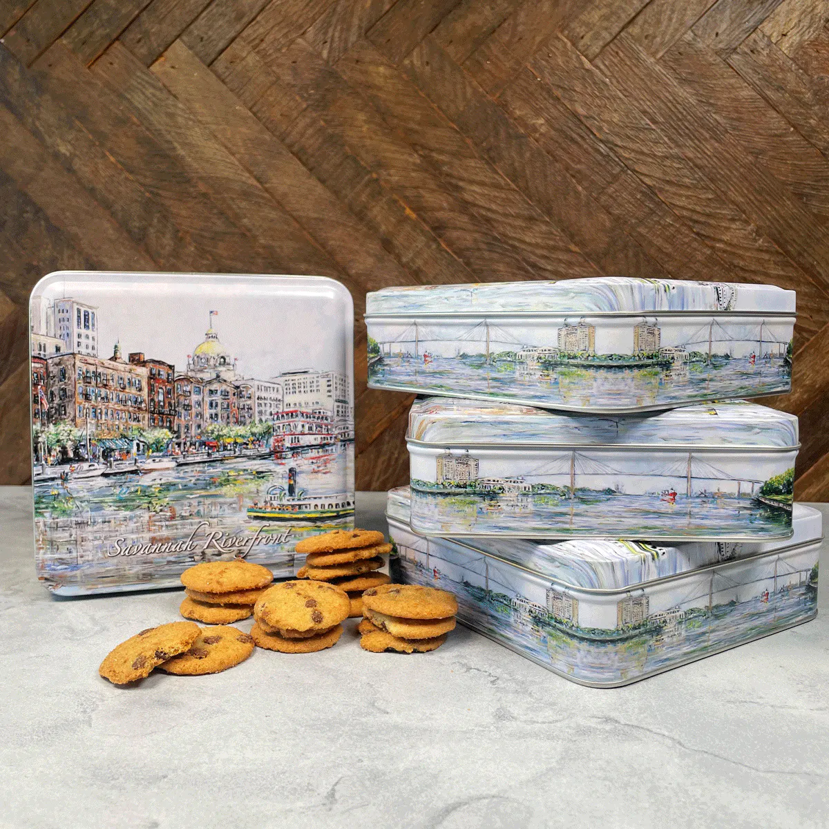 6 oz. Riverfront Tin - Chocolate Chip by Byrd Cookie Co. | Goldbelly