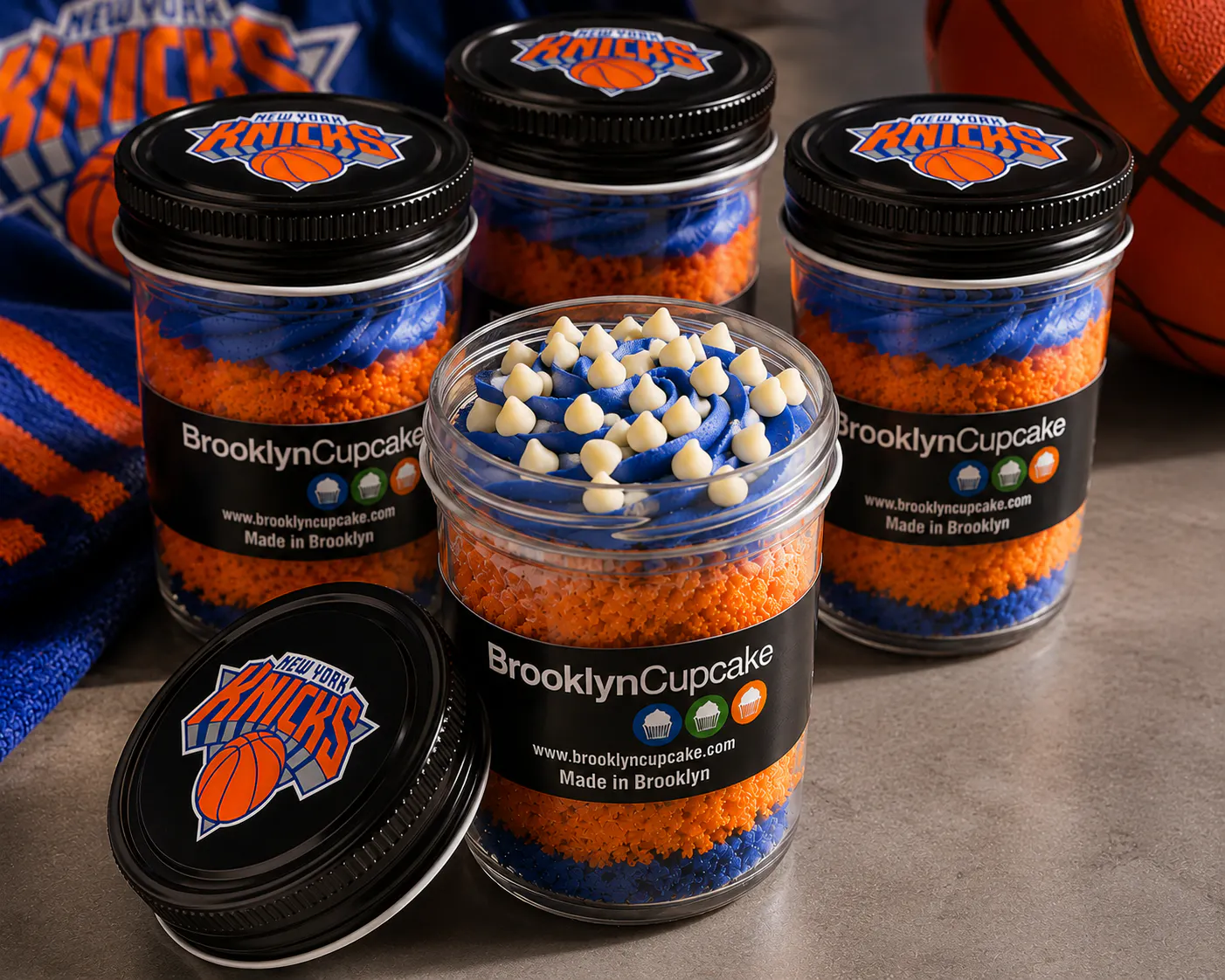 Blue & Orange Cake Jars by Brooklyn Cupcake - Alternate image 3
