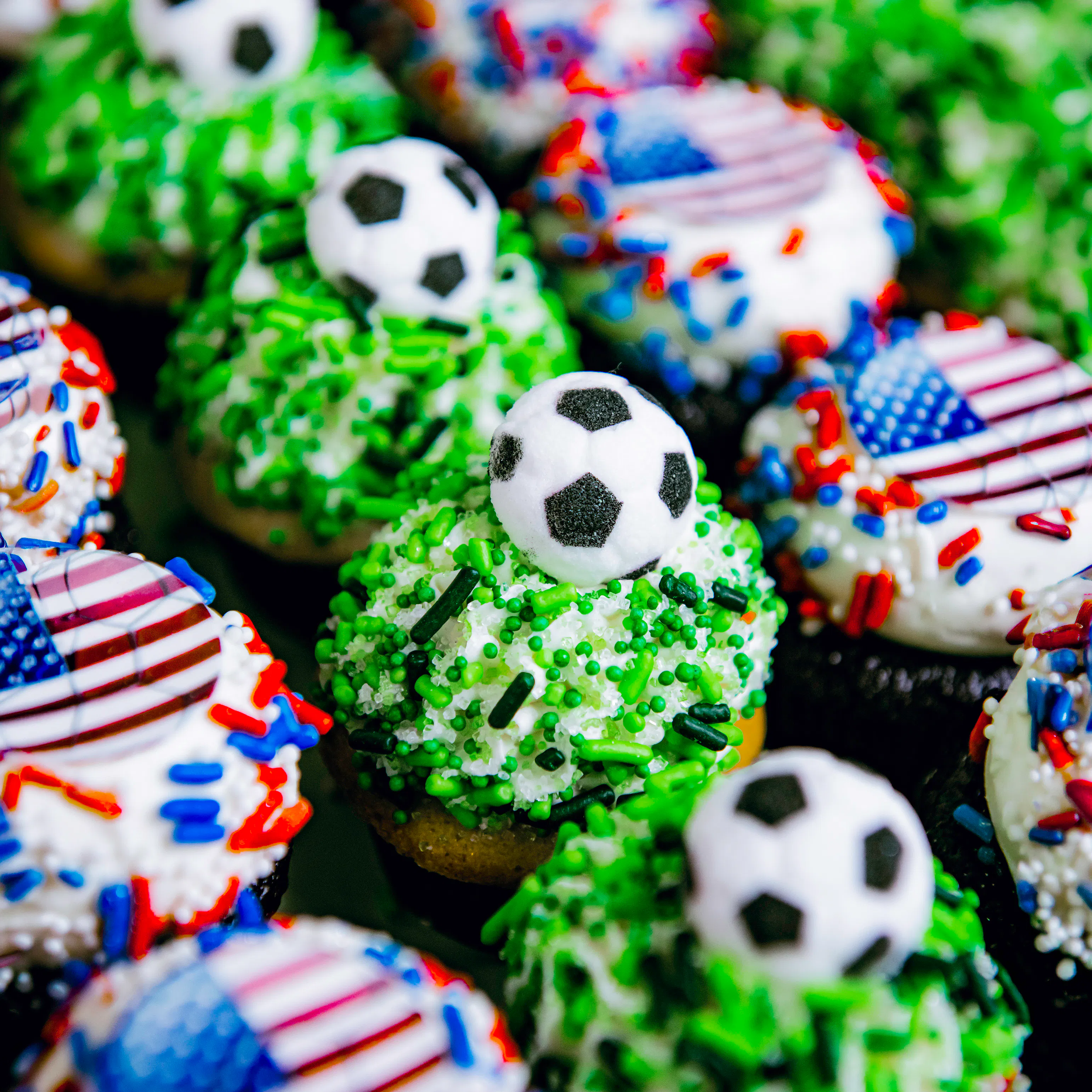 World Cup Mini Cupcakes by Trophy Cupcakes