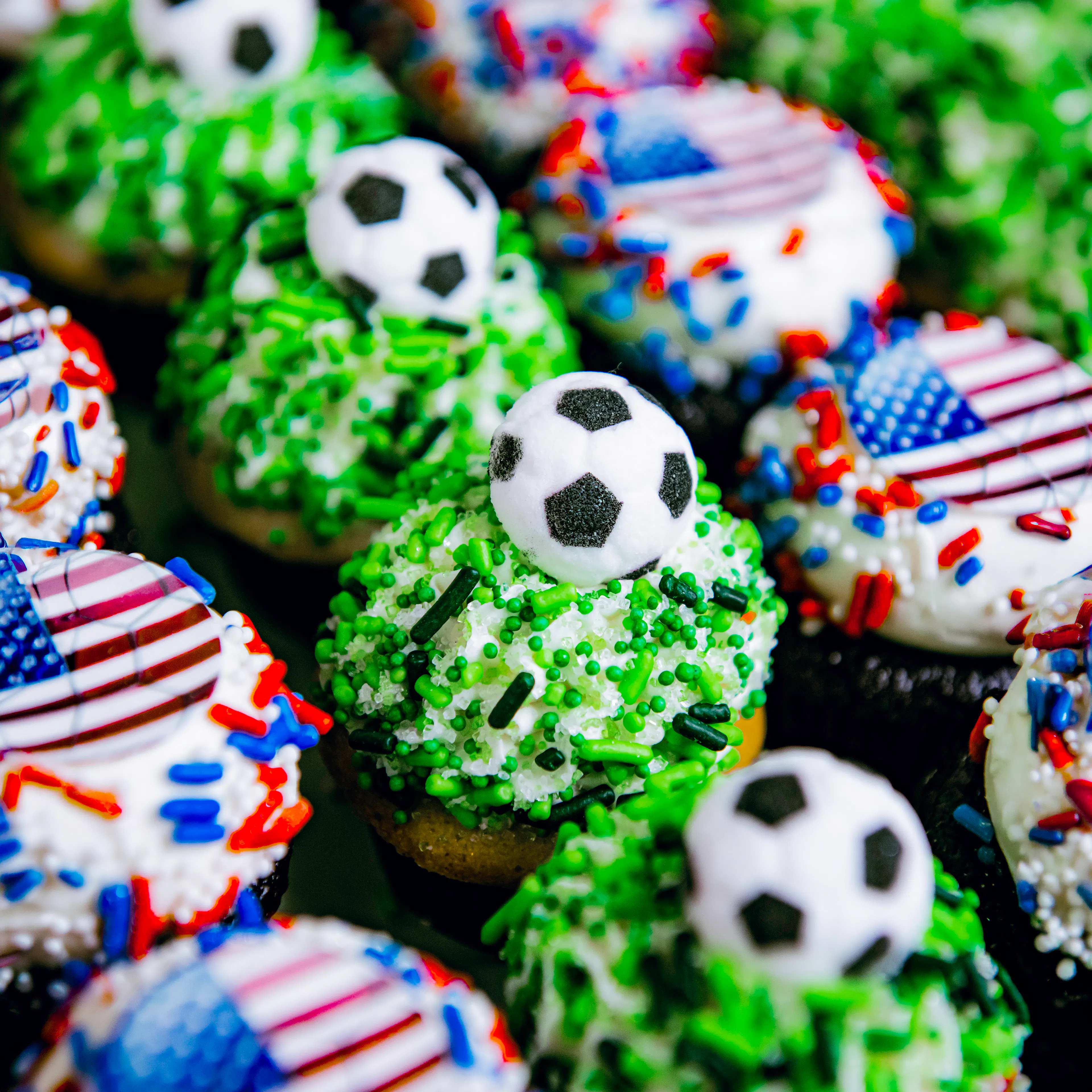 World Cup Mini Cupcakes by Trophy Cupcakes