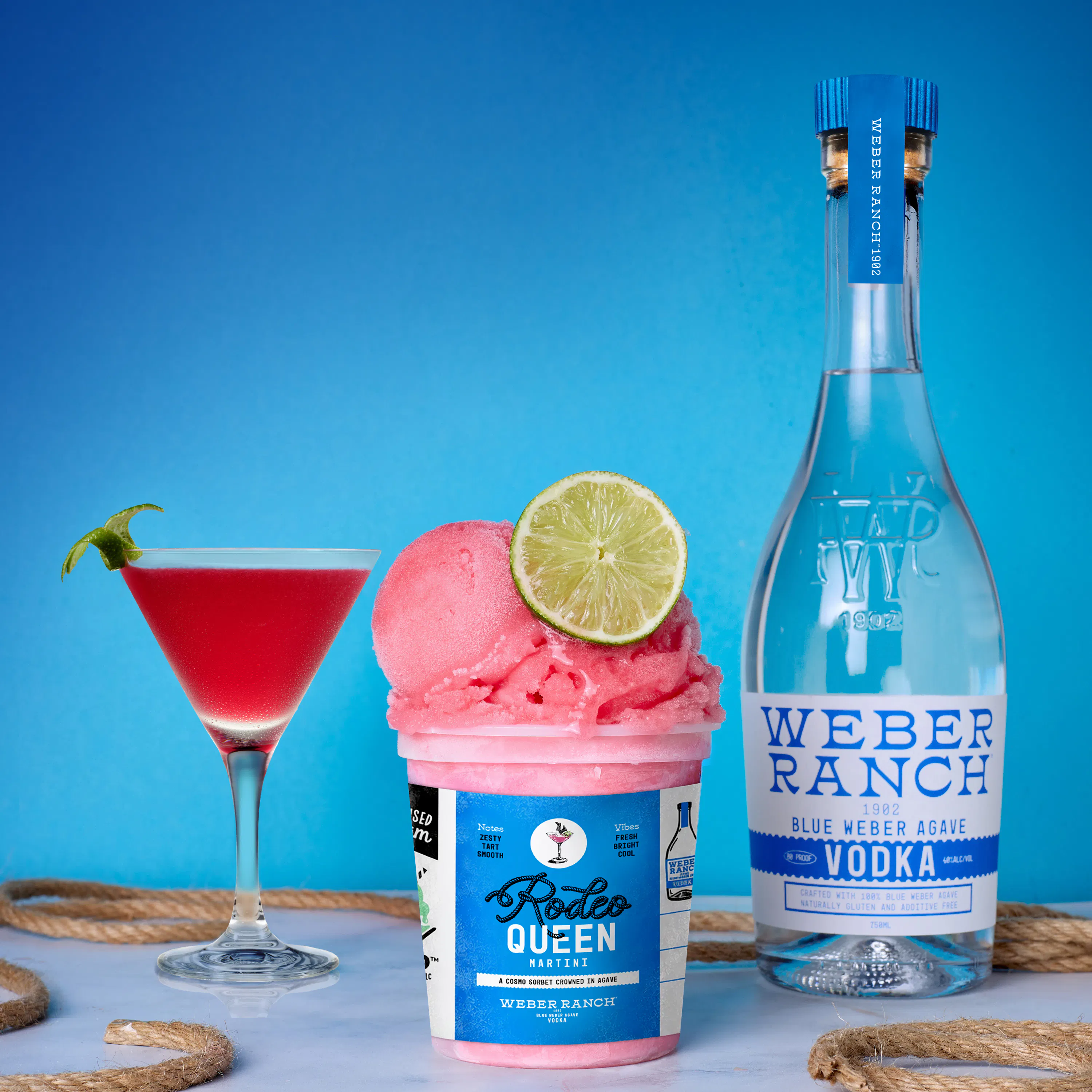 Weber Ranch Rodeo Queen Martini Boozy Sorbet - 4 Pack by Tipsy Scoop Boozy Ice Cream