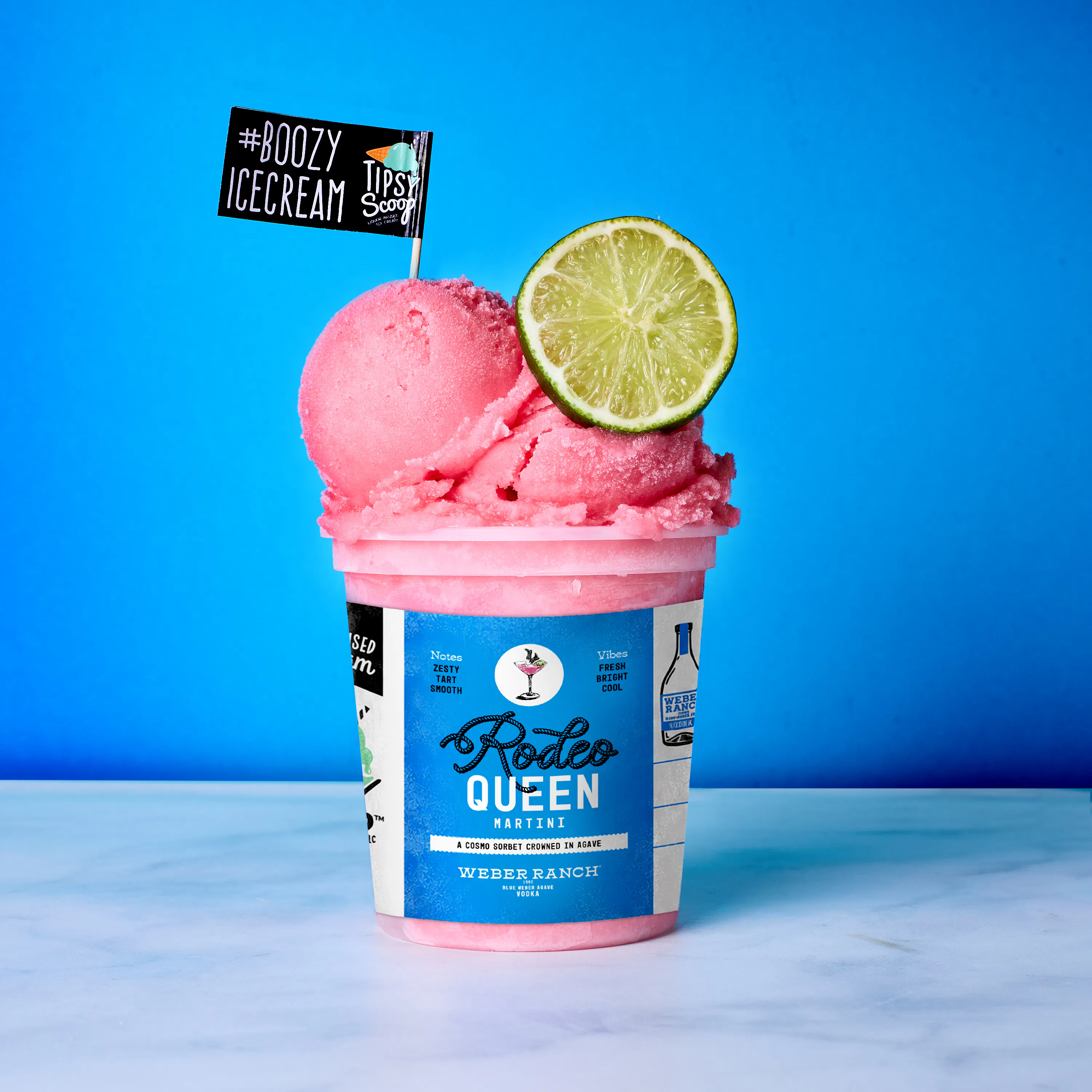 Weber Ranch Rodeo Queen Martini Boozy Sorbet - 4 Pack by Tipsy Scoop Boozy Ice Cream - Alternate image 1
