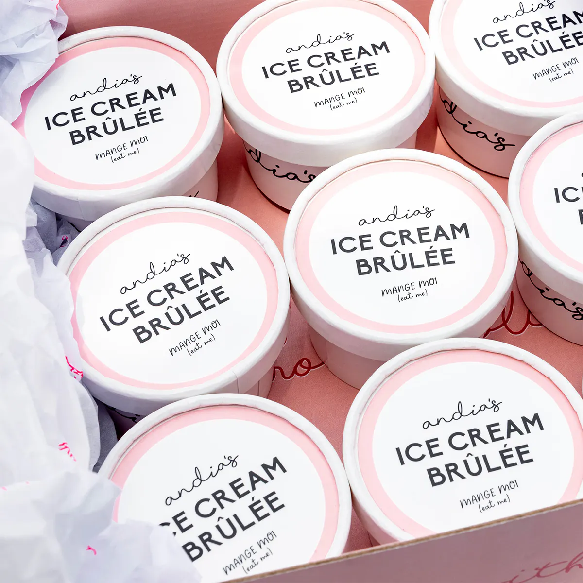 French Vanilla Ice Cream Crème Brûlée Cups - Buy 8, Get 8 Free by Andia's Ice Cream - Alternate image 2