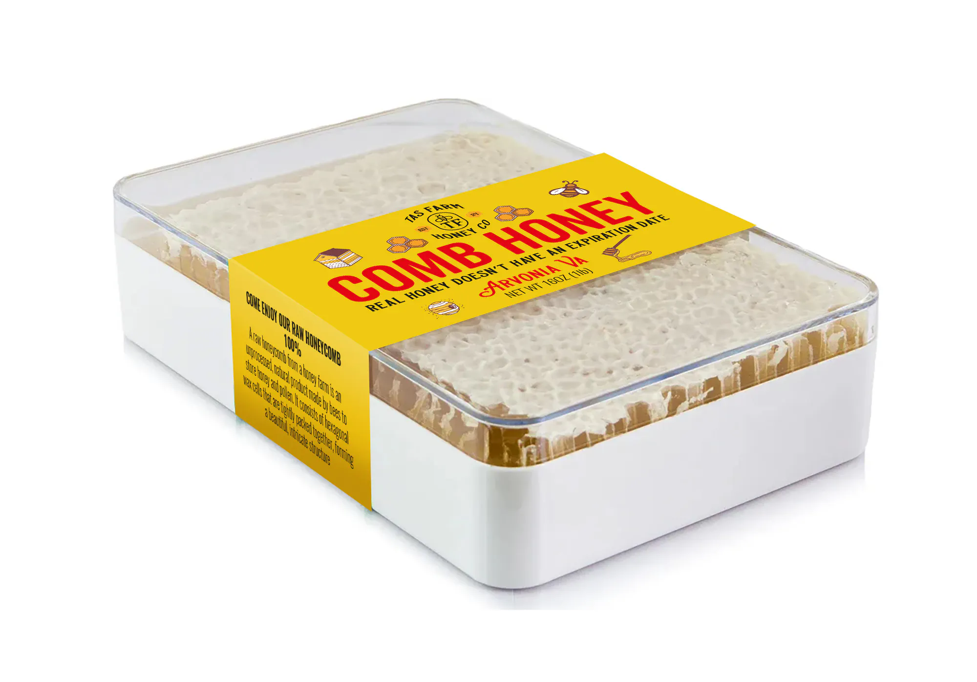 Natural Raw & Real Honey Comb by Tas Farm Honey Co. - Alternate image 1