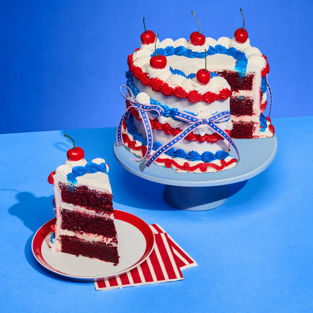 "Party in the USA" Red Velvet Heart Cake by Sweet E's Bake Shop - Alternate image 1