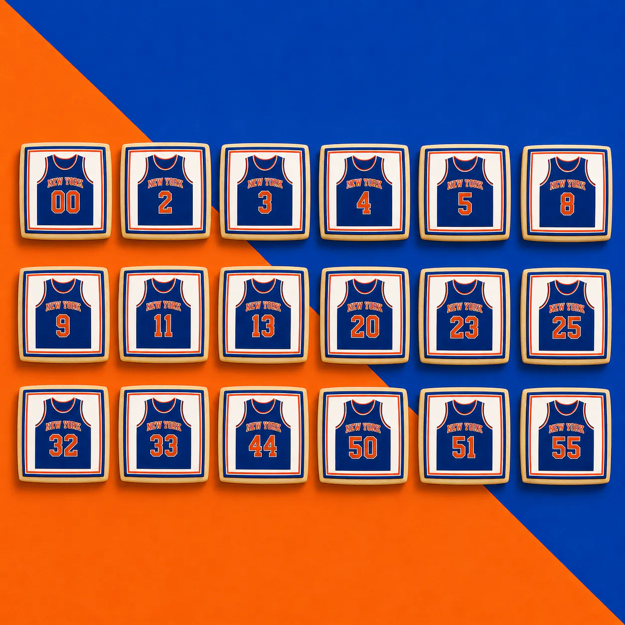 New York Knicks Jersey Cookies by Sweet E's Bake Shop