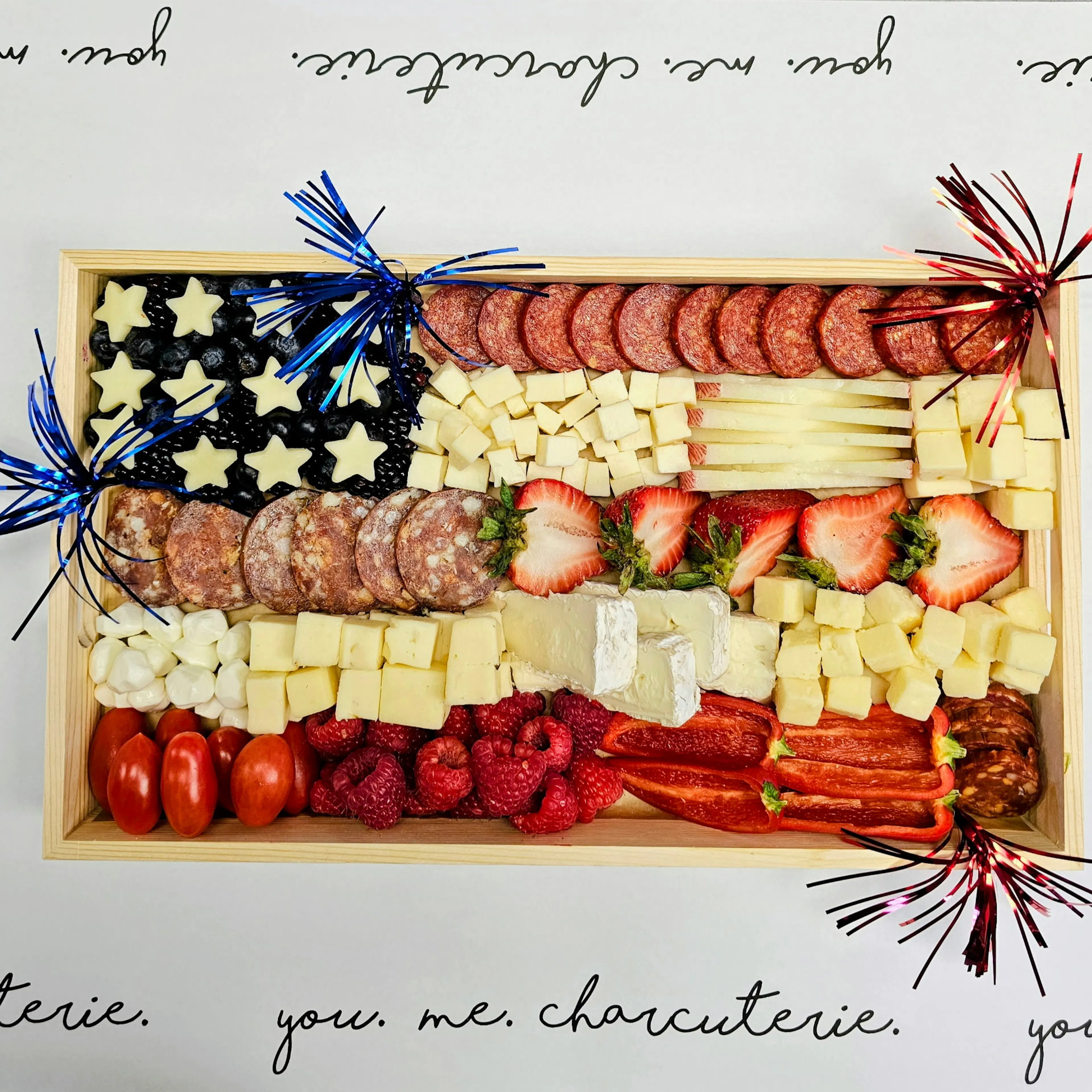 American Flag Charcuterie Board by Bite by Bite & Co